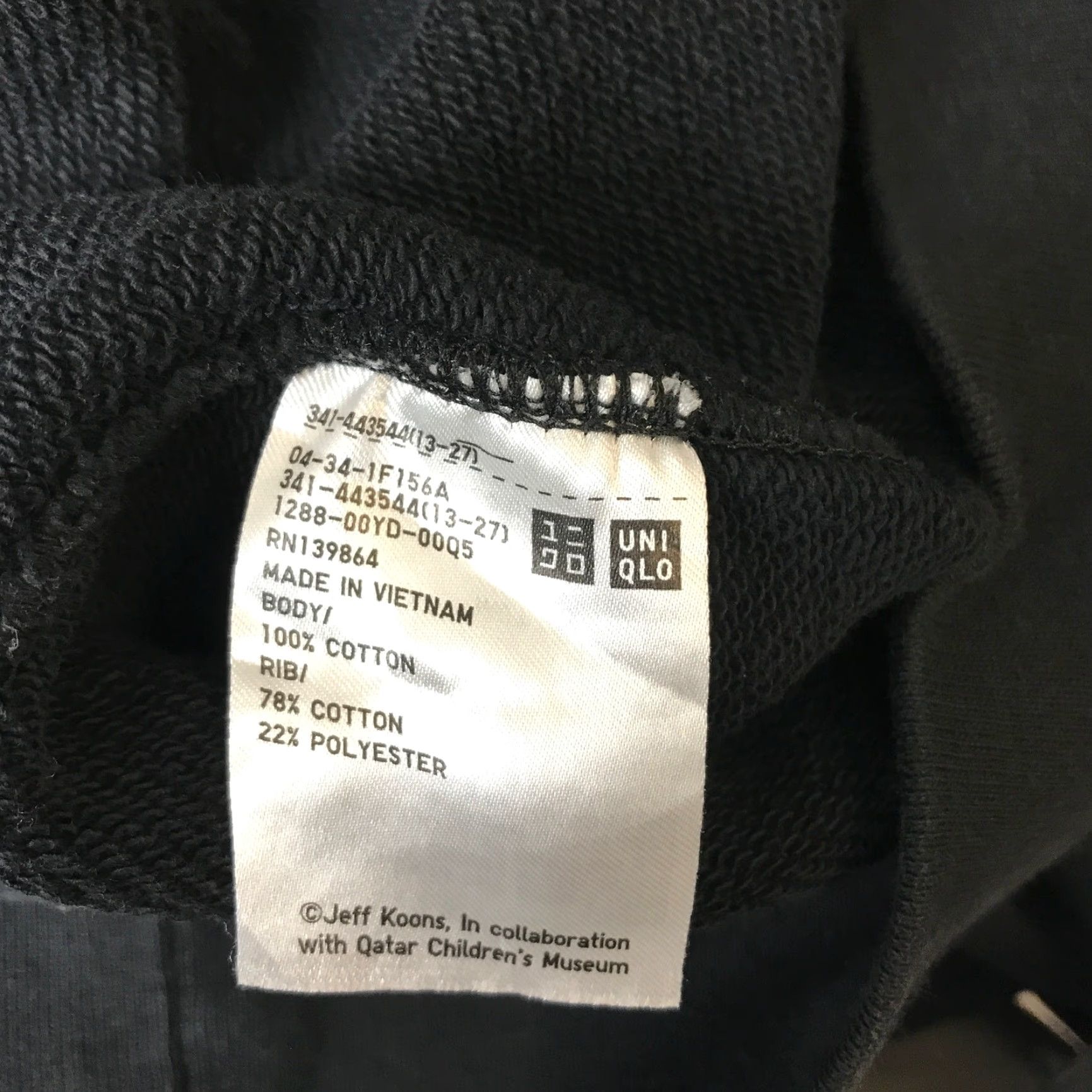 Uniqlo Uniqlo UT Jeff Koons Balloon Dog Hoodie Mens Small Black Crew Neck Long Sleeve Graphic Sweatshirt Cartoon Art Theme Size US S / EU 44-46 / 1 - 7 Thumbnail