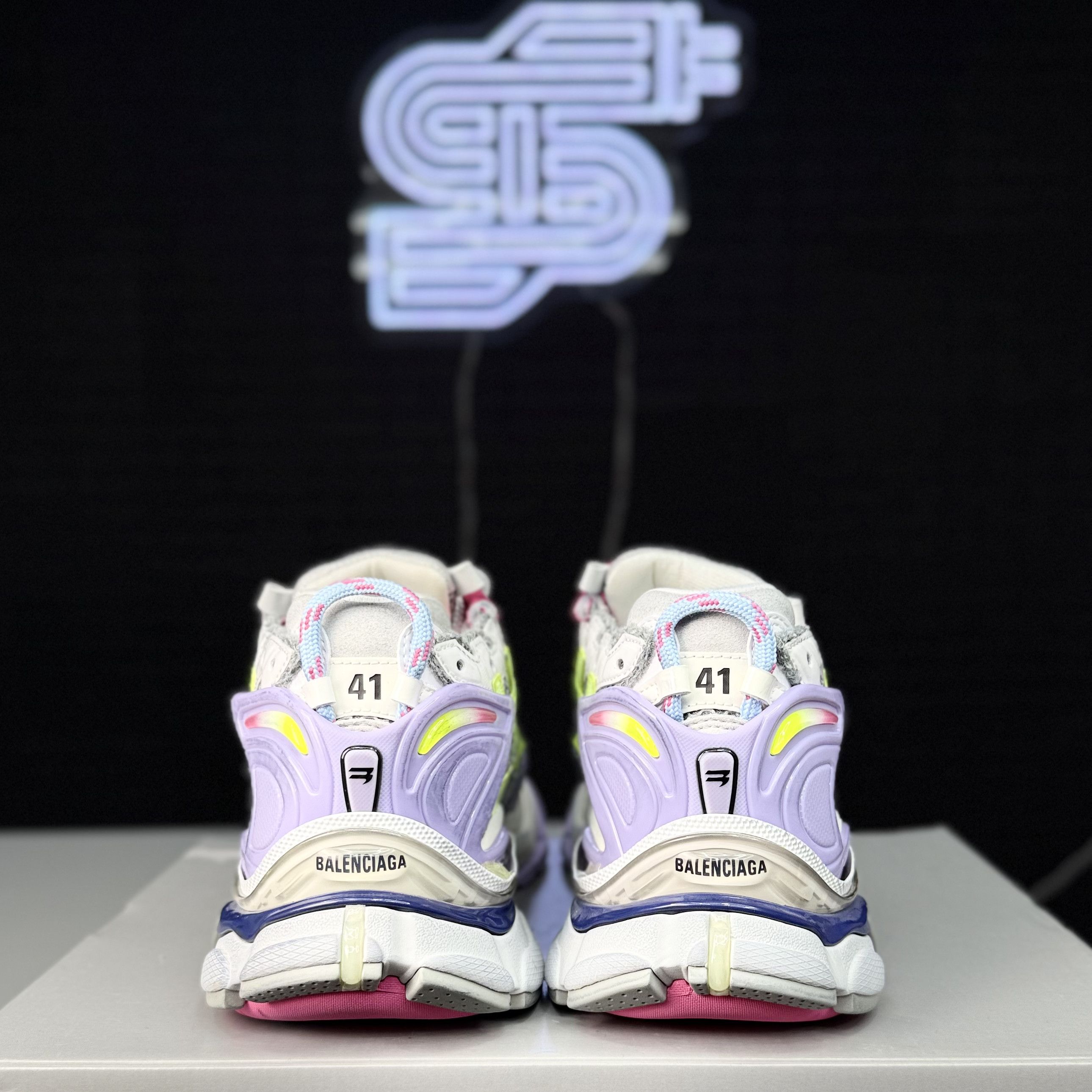 Balenciaga Balenciaga Runner White/Pink/Lime Size US 8.5 / EU 41-42 - 6 Thumbnail