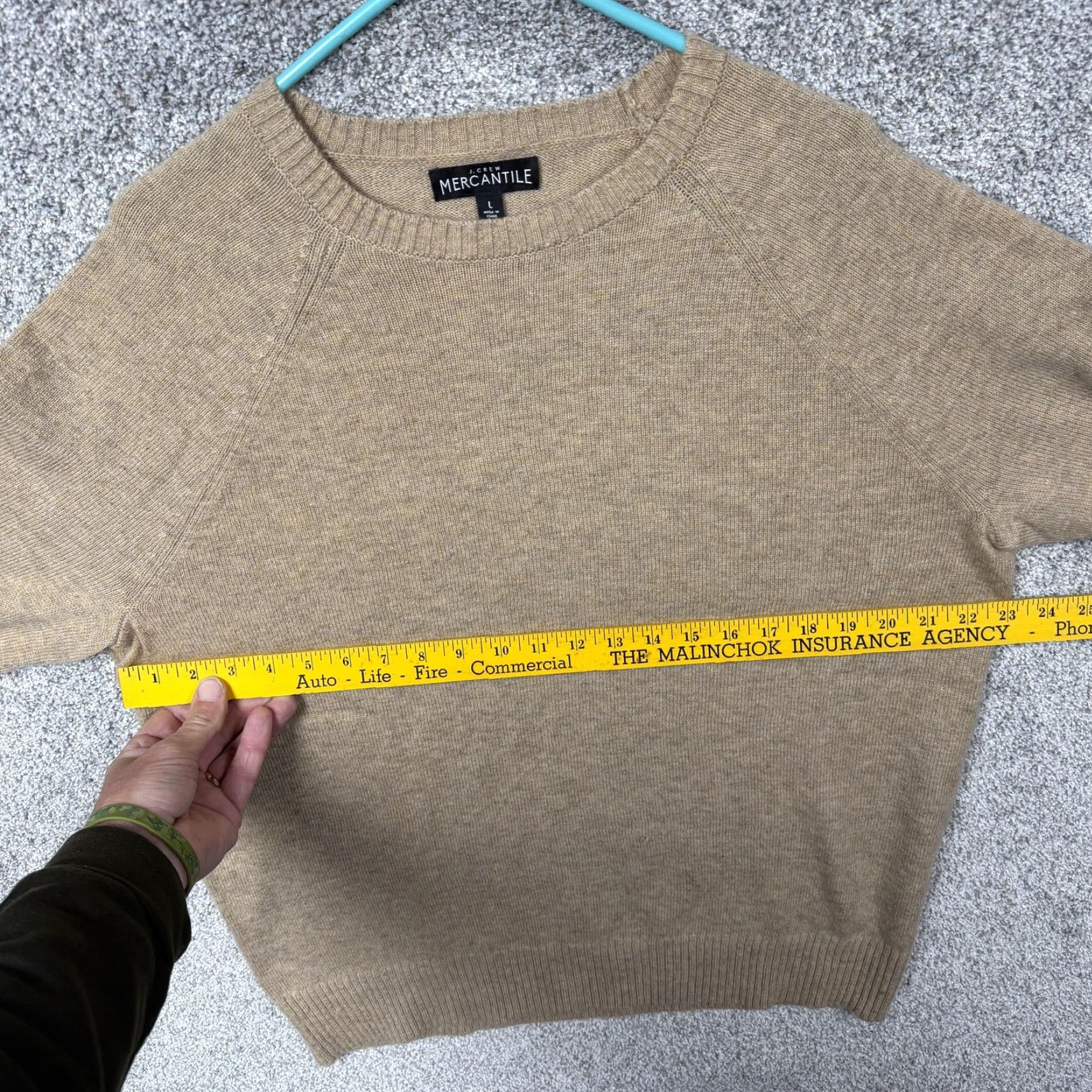 J.Crew J.CREW Mercantile Sweater L Tan Nylon Wool Crew Neck Pullover Men Long Sleeve Knit Solid Beige Vintage No Size US L / EU 52-54 / 3 - 3 Thumbnail