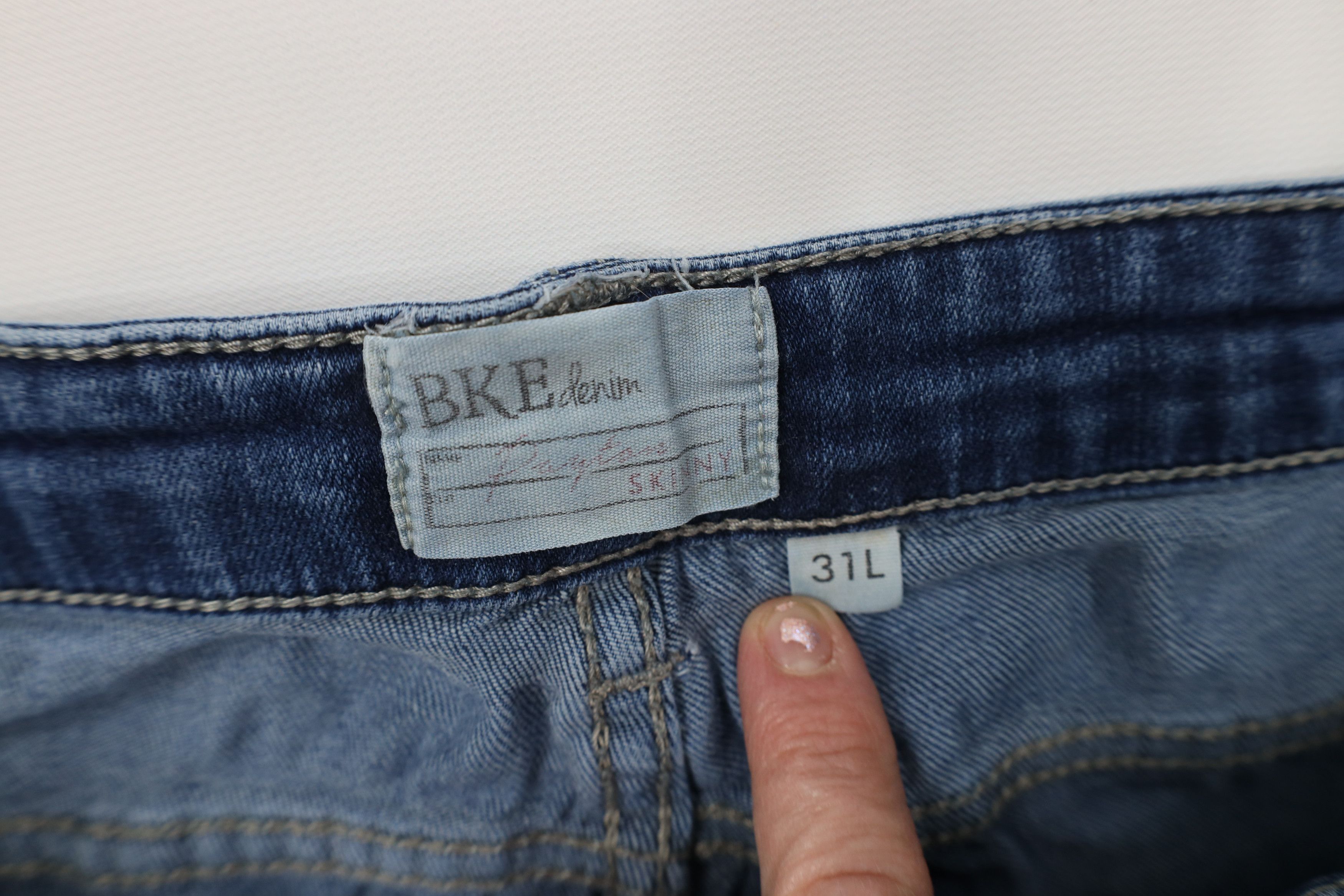Vintage Buckle BKE Thick Stitch Payton Skinny Leg Stretch Jeans Size 31" - 7 Thumbnail