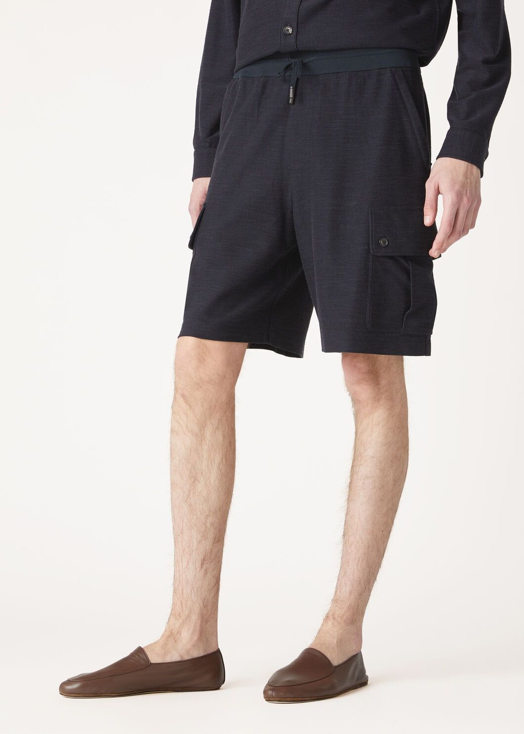 Loro Piana o1w1db10725 FAO4469 Quarna Bermuda Short in Navy Blue Size US 32 / EU 48 - 4 Thumbnail