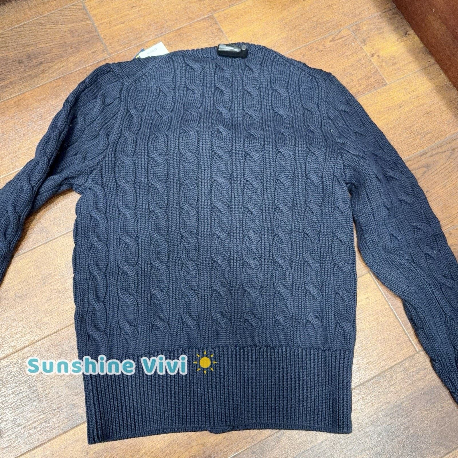 Polo Ralph Lauren NWT Polo Ralph Lauren Cable Knit Cardigan Sweater S BLUE Size S / US 4 / IT 40 - 2 Thumbnail