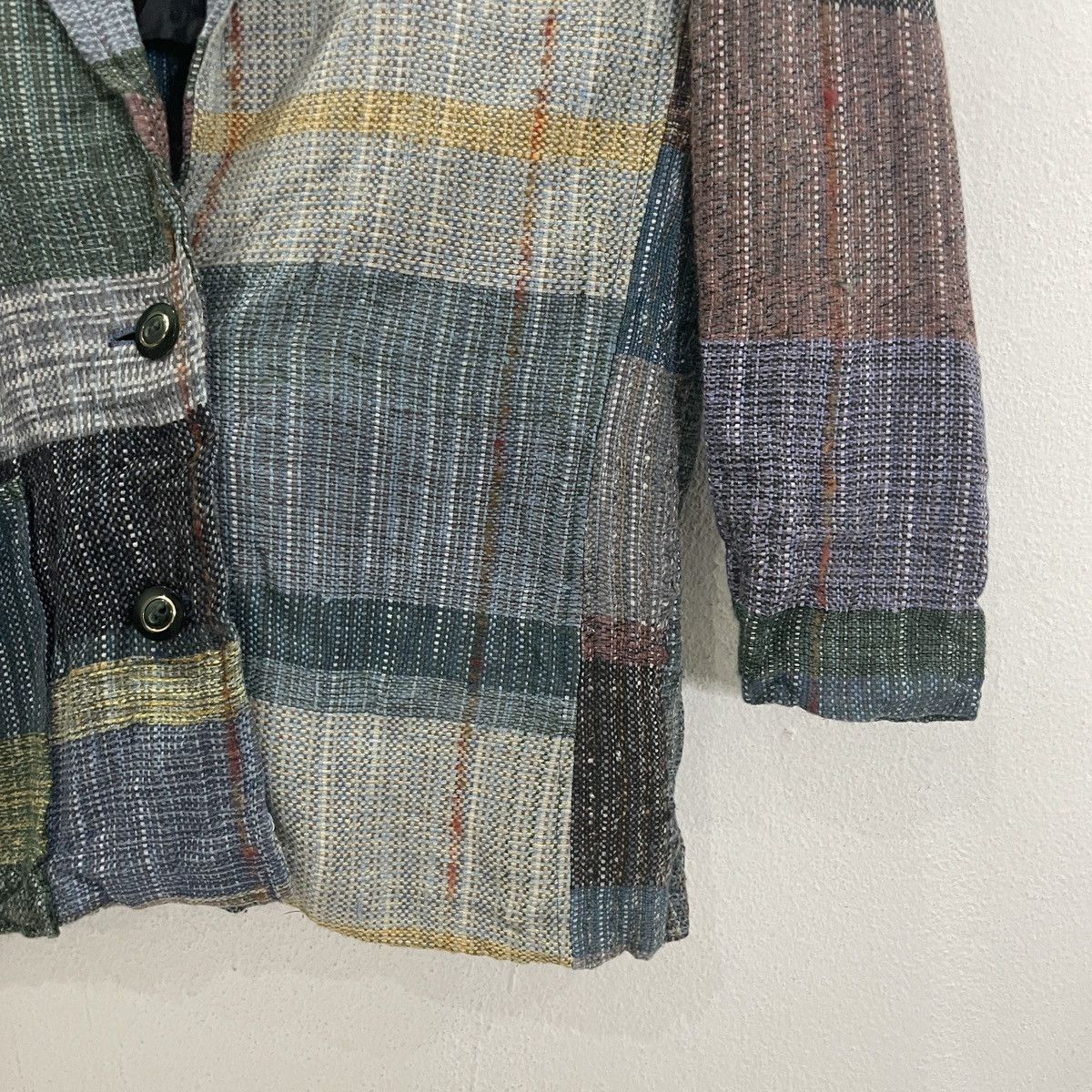 Japanese Brand Vintage Saori Patchwork Motive Coat Jacket Size US M / EU 48-50 / 2 - 2 Thumbnail