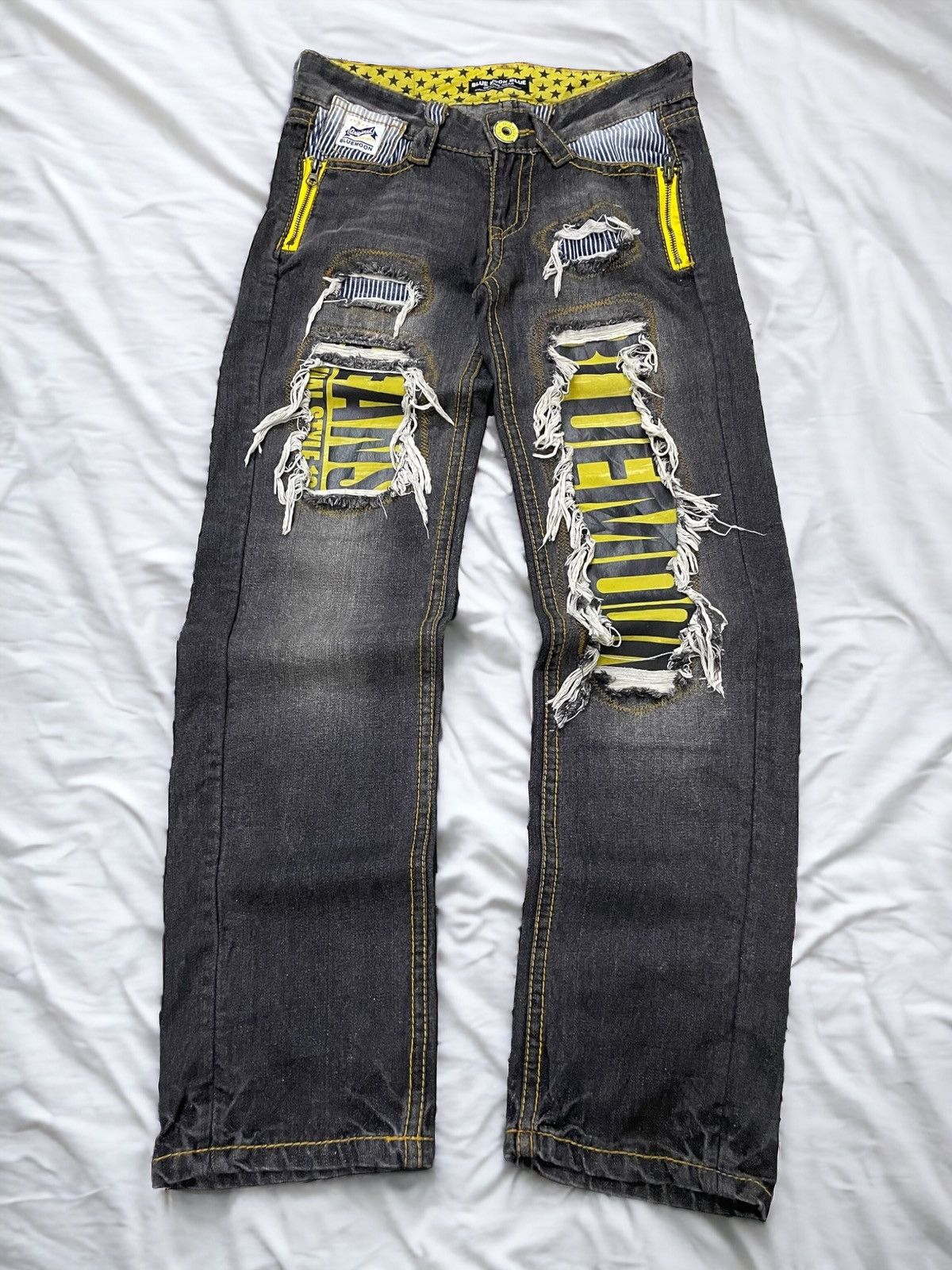 Junya Watanabe Style Blue Moon Japan Distressed Jeans