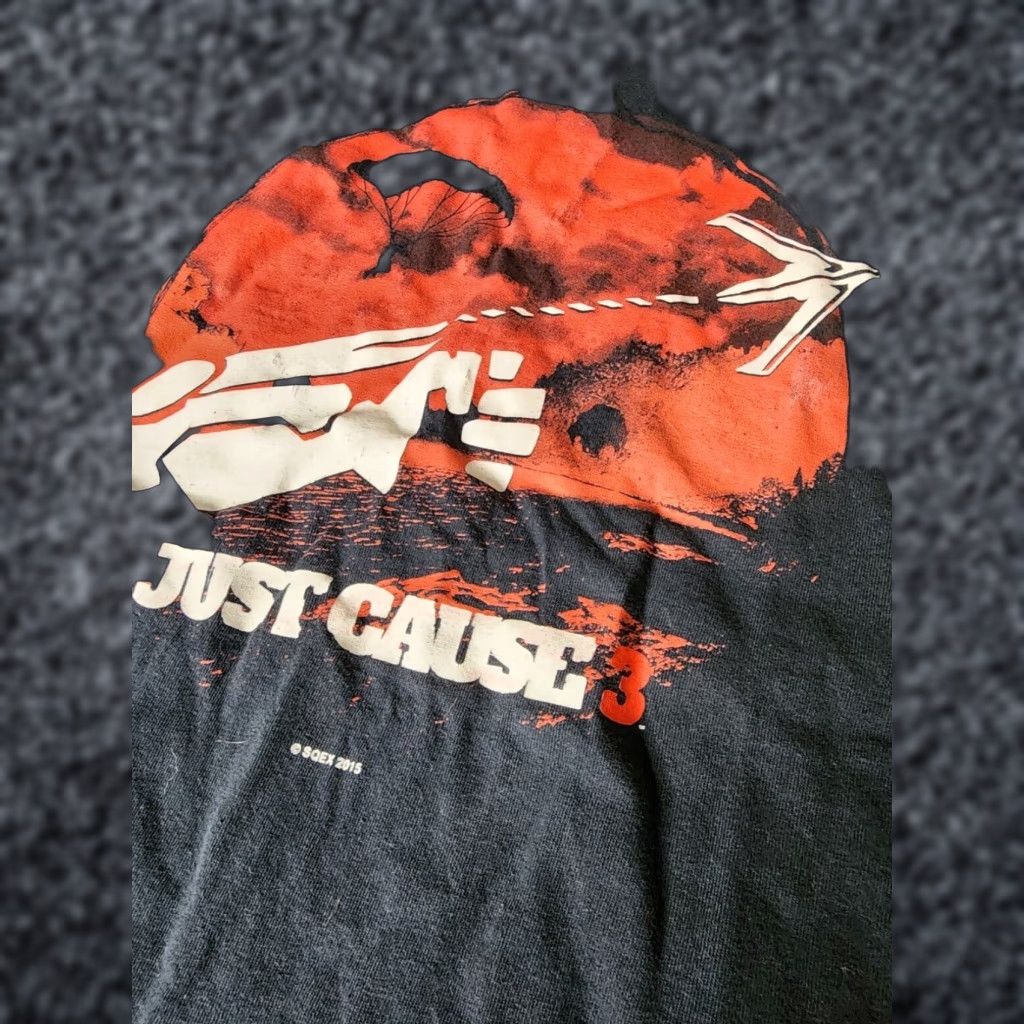 Vintage Mens Short Sleeve Graphic T Shirt Black Just Cause 3 Video Game Square Enix Size US L / EU 52-54 / 3 - 1 Thumbnail