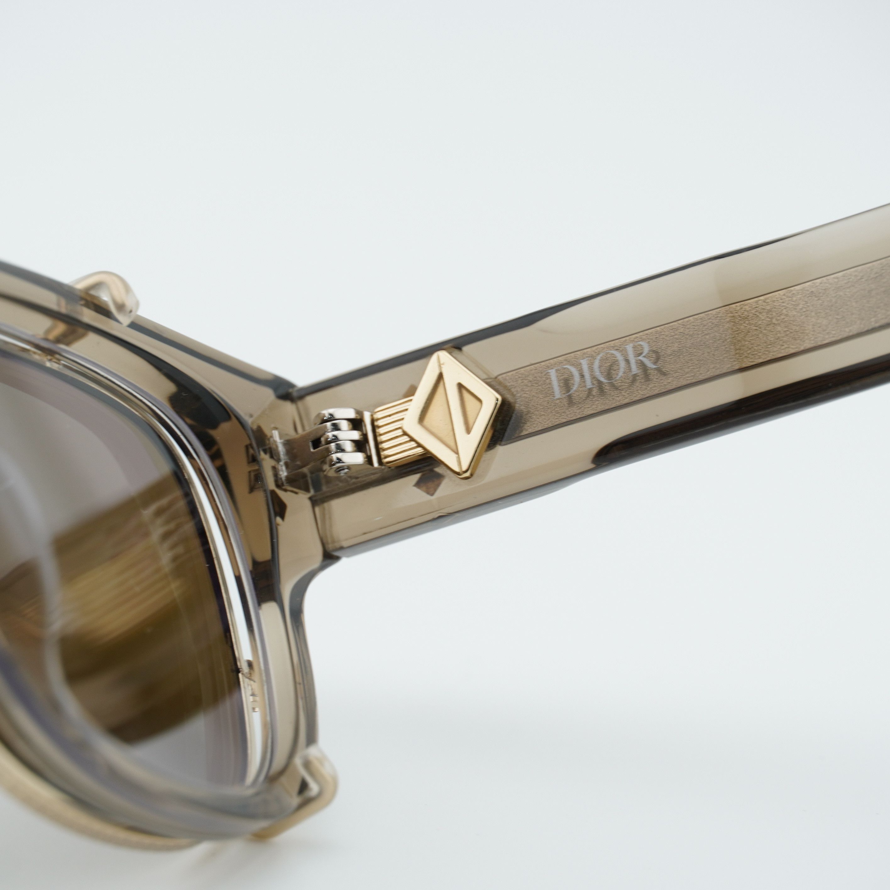 Dior Dior CD DIAMONDO S10I 64BB Eyeglasses Brown 53mm Square Fram Size ONE SIZE - 4 Thumbnail