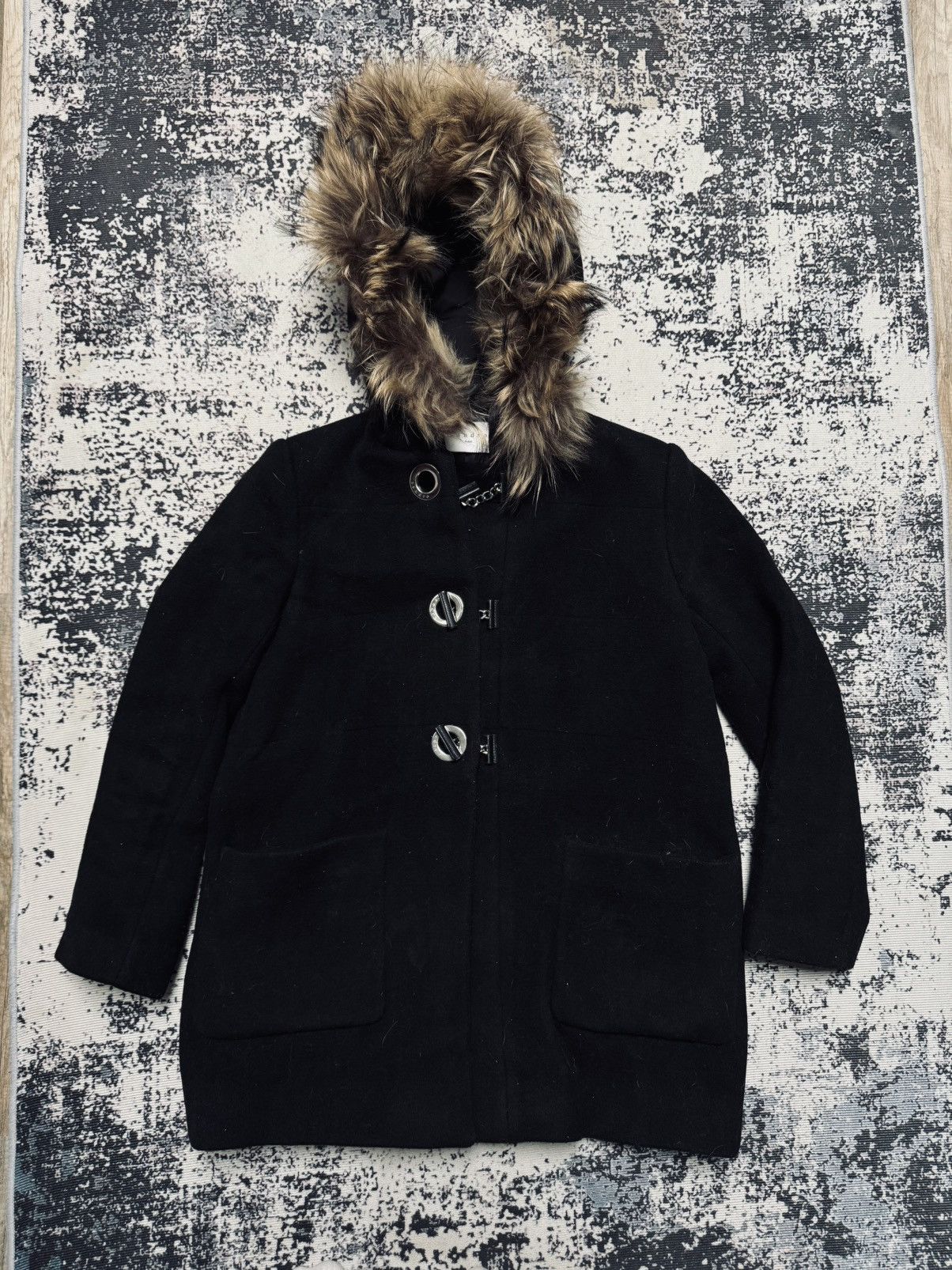 Sandro Wool Coat women black 38 M