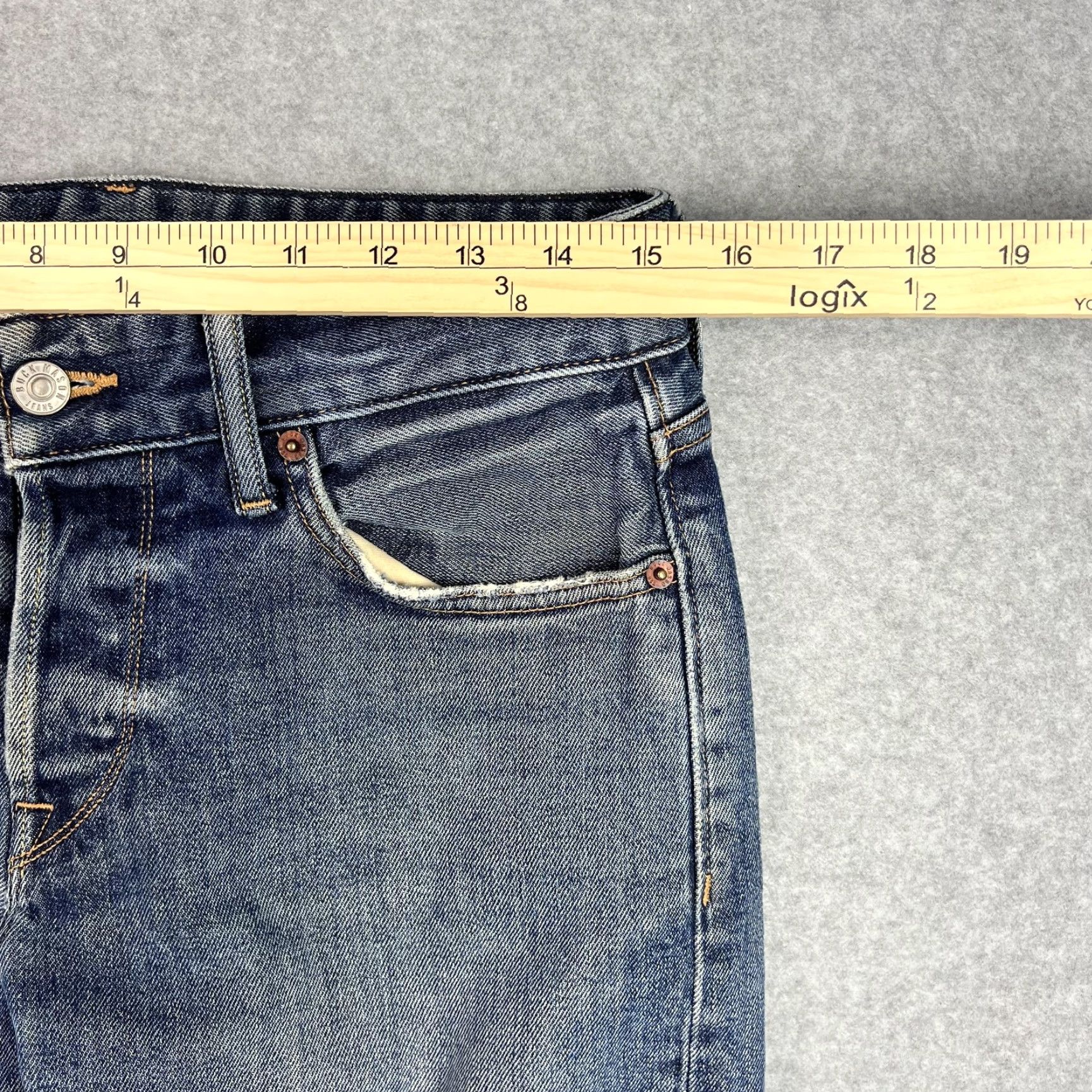 Buck Mason Buck Mason Jeans Mens 30 Blue Denim Slim Fit Button Fly Made USA Stretch Size US 30 / EU 46 - 2 Thumbnail