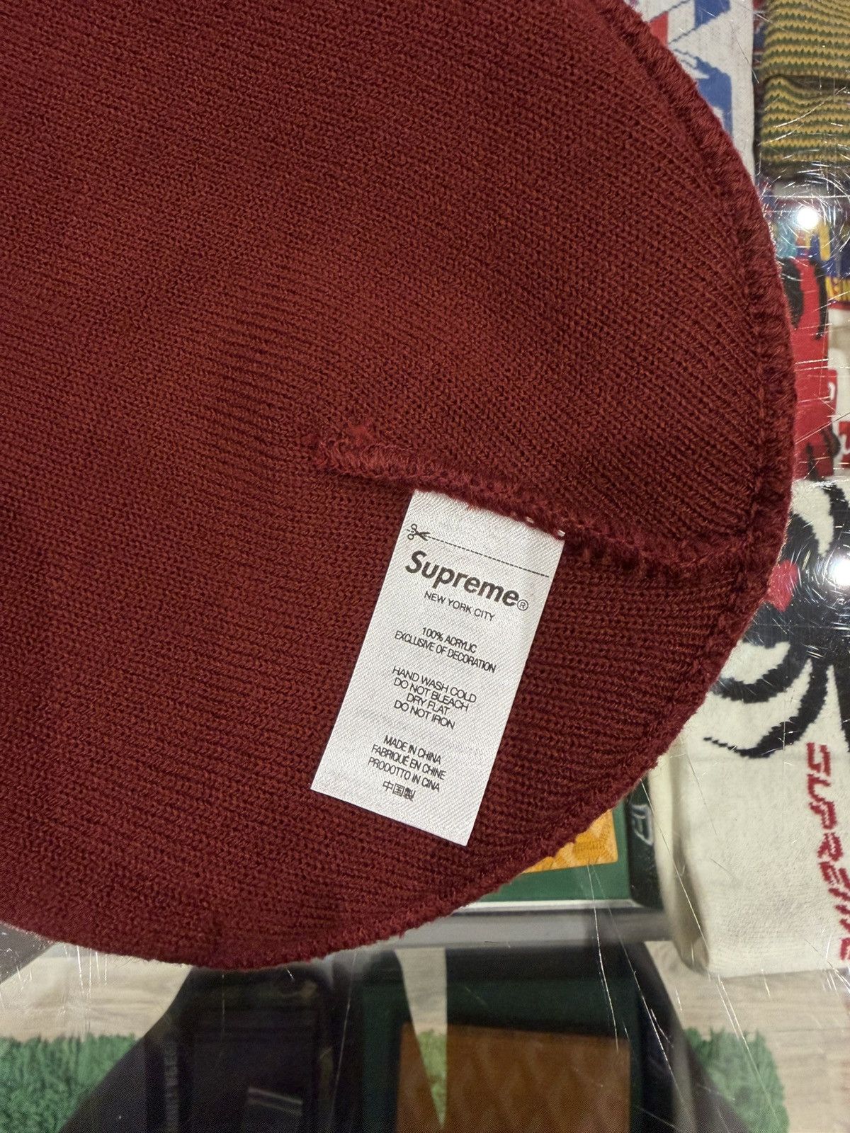 Supreme Supreme Motion Logo Beanie (SS23) Burgundy Size ONE SIZE - 3 Thumbnail