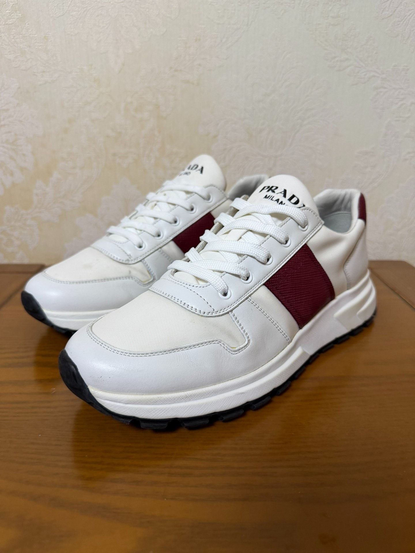 Prada Prada Casual Red Lowtop Sneakers 7.5 Men Size US 7.5 / EU 40-41 - 1 Thumbnail