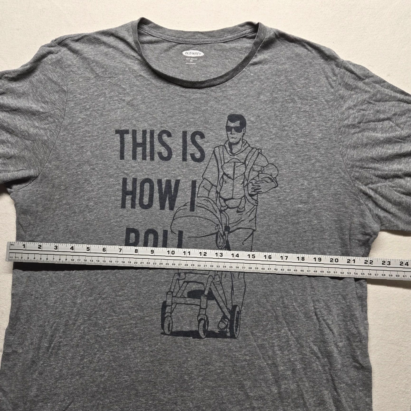 Old Navy VINTAGE Old Navy Men's T-Shirt Short Sleeve Casual Funny Dad Gift 2XL Gray All Seasons Size US XXL / EU 58 / 5 - 4 Thumbnail