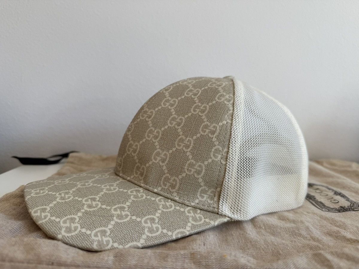 Gucci Authentic Gucci Beige GG Supreme Mesh Baseball Hat – Size M Size ONE SIZE - 3 Thumbnail