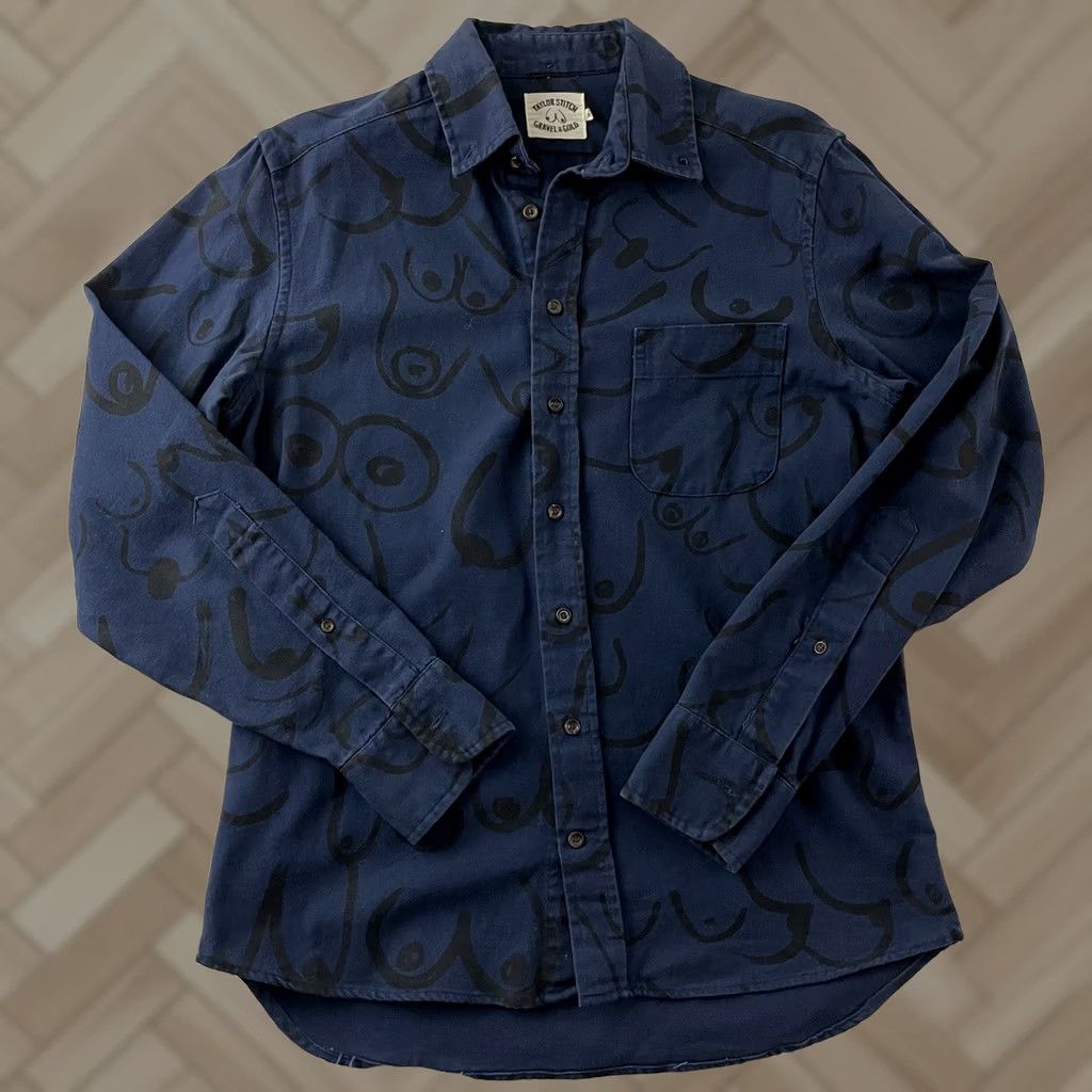 Taylor Stitch Taylor Stitch Gravel & Gold Long Sleeve Button Up Shirt Men 38 Blue 38 Blue Breasts Mens Button-Up Shirt Size US M / EU 48-50 / 2 - 1 Thumbnail