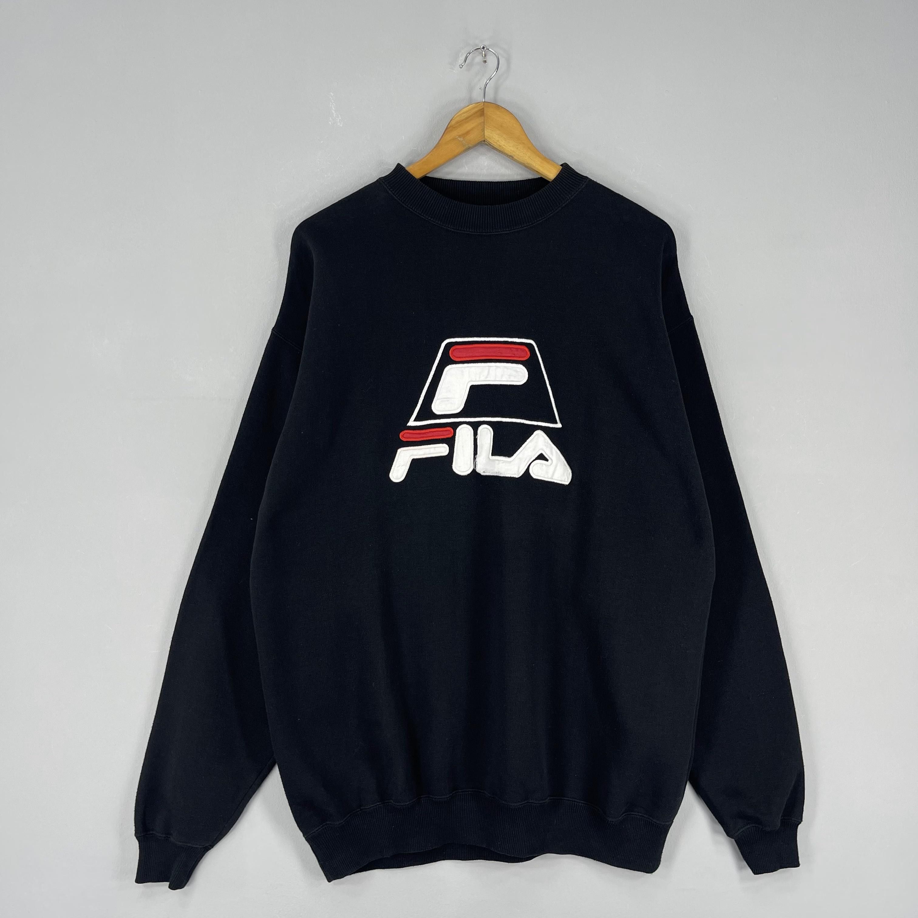 Fila Vintage FILA Italia Big Logo Spell Out Embroidery Sweatshirt Size US L / EU 52-54 / 3 - 3 Thumbnail