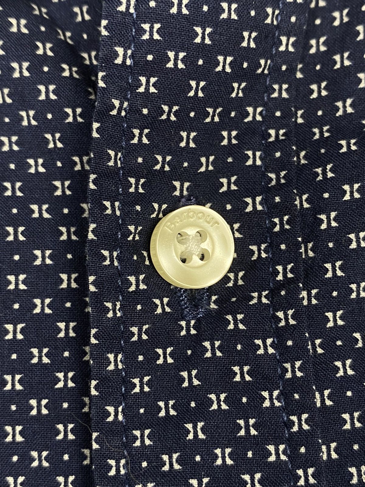 Barbour Barbour Designer Blue Button Up Short Sleeve Shirt Men’s Size US L / EU 52-54 / 3 - 8 Thumbnail