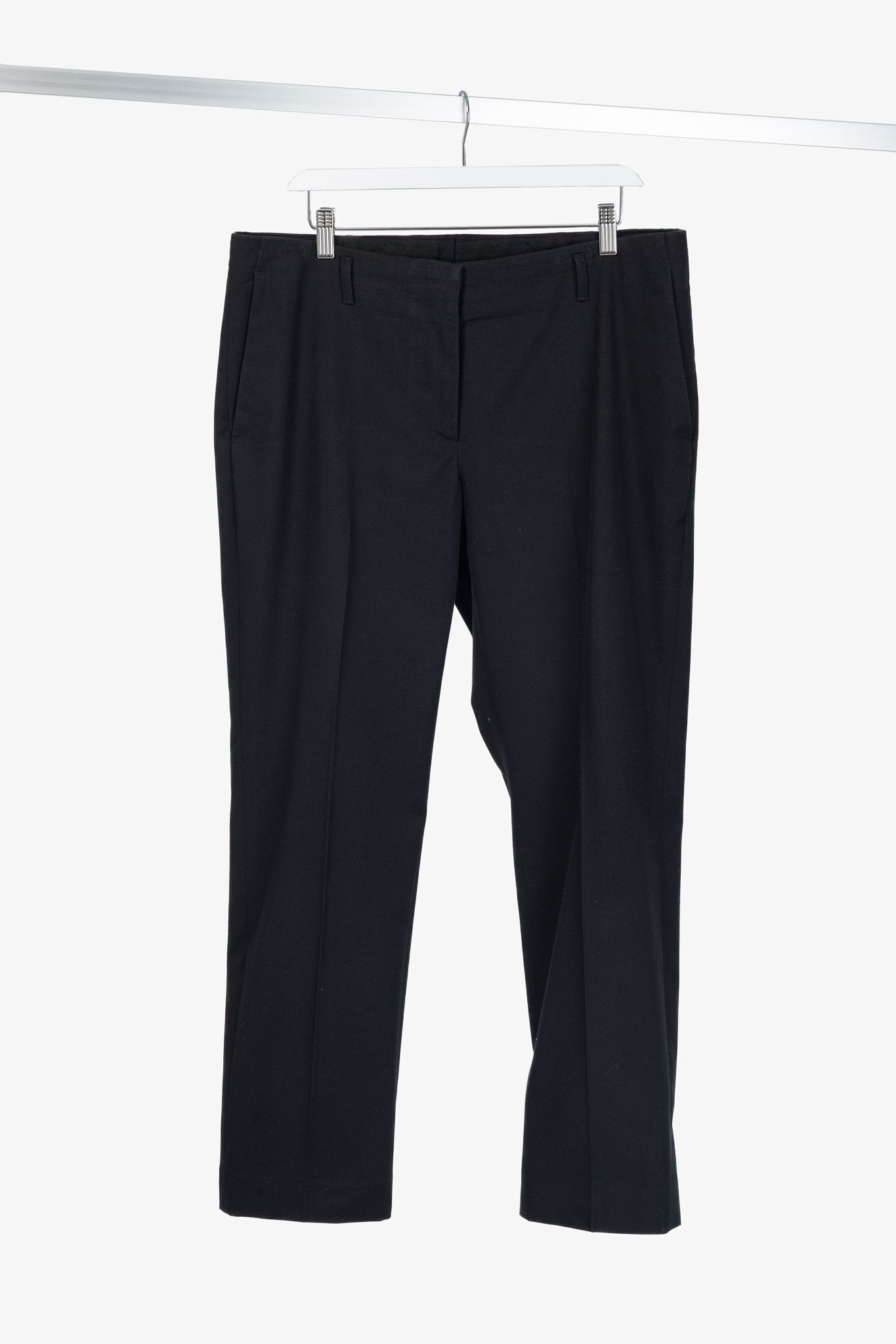 Dries Van Noten Dries Van Noten Black Cotton & Wool Tapered Trousers Size 36" / US 14 / IT 50 - 1 Thumbnail