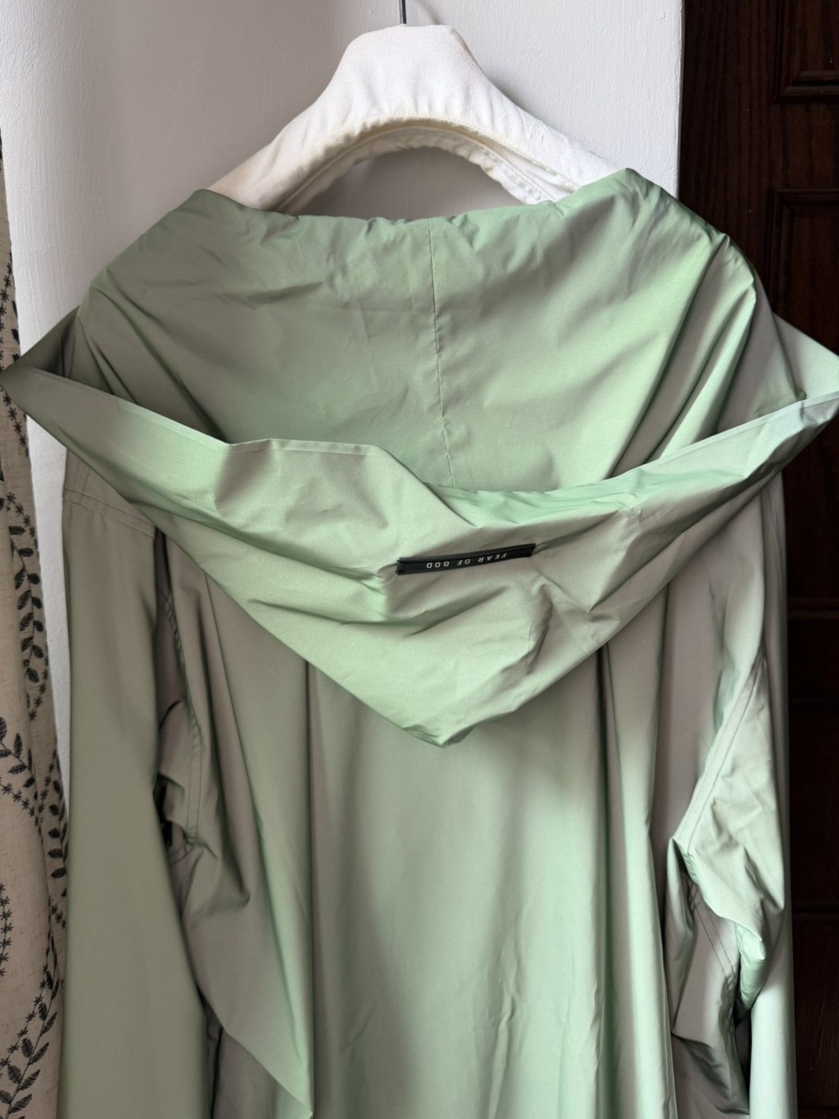 Fear of God FOG iridescent reflective nylon hooded raincoat, L, USA Size US L / EU 52-54 / 3 - 9 Thumbnail