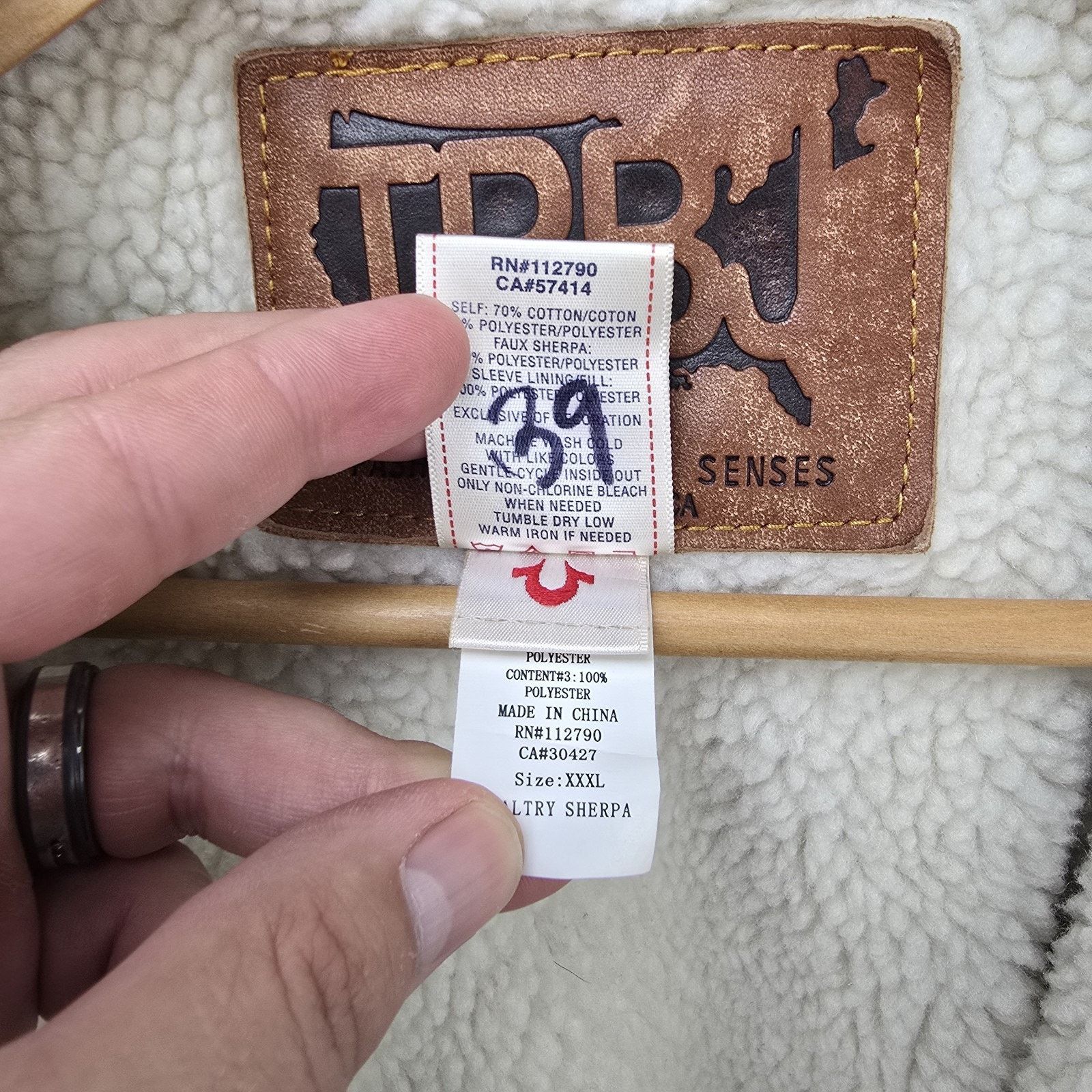 True Religion True Religion Daltry Sherpa Lined Jacket Fits XL Trucker Size US XL / EU 56 / 4 - 7 Thumbnail