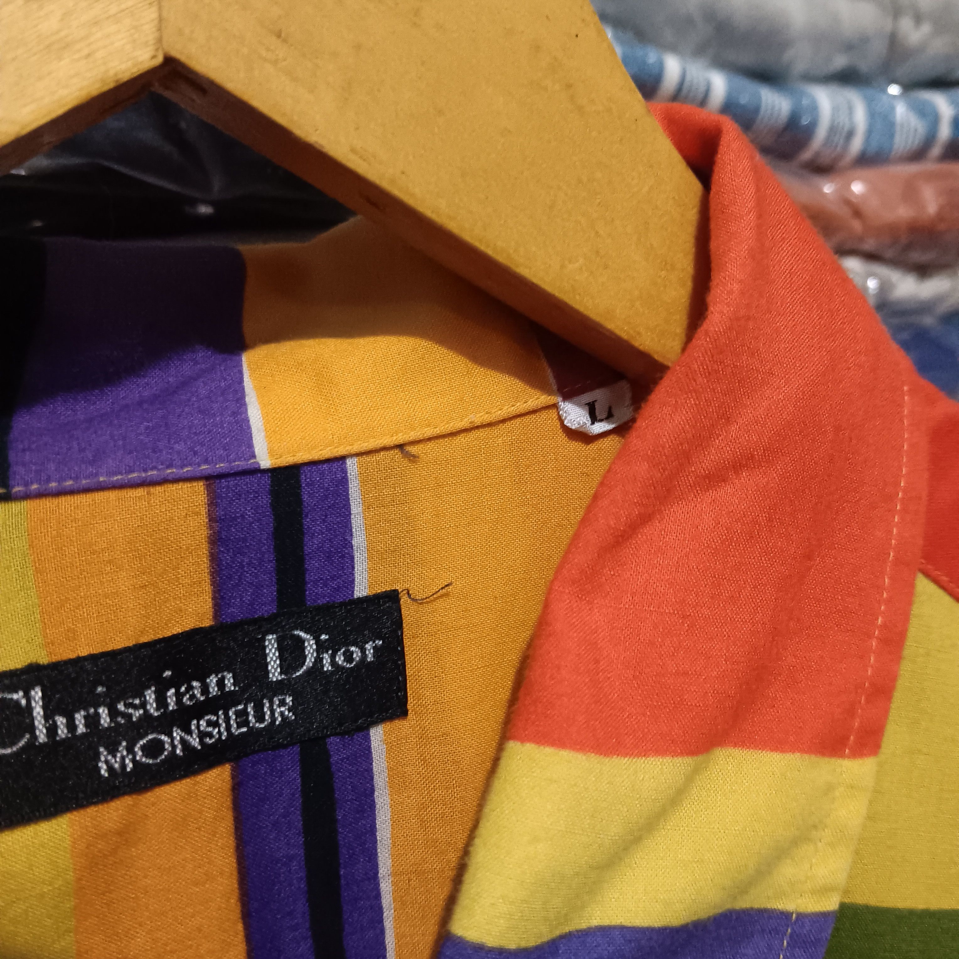 Christian Dior Monsieur × Vintage Vintage christian dior monsieur strip shirt button up Size US L / EU 52-54 / 3 - 3 Thumbnail