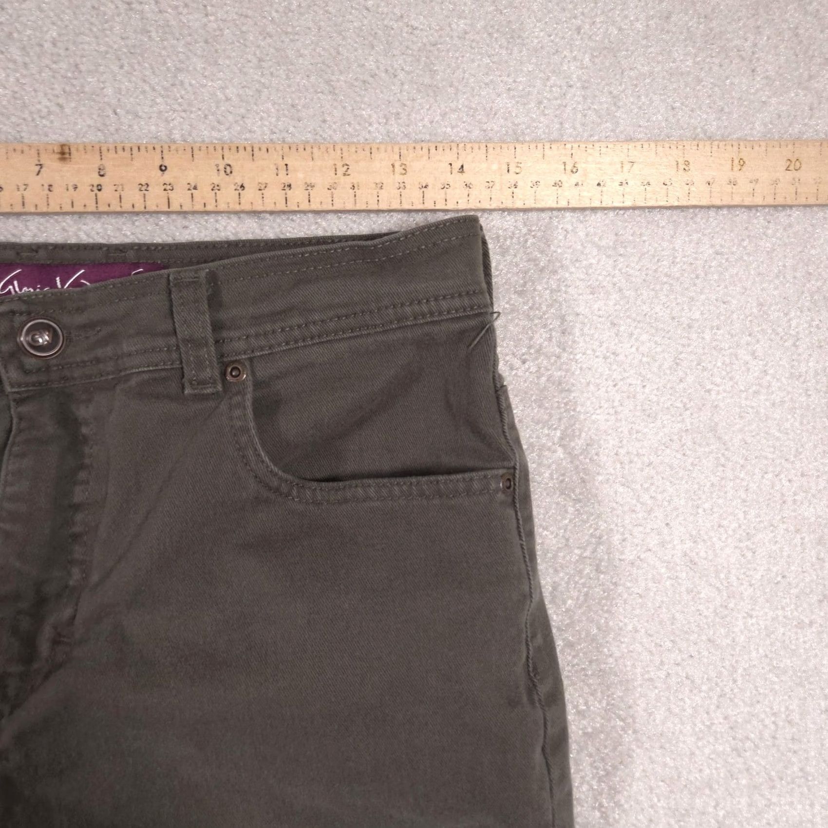 Gloria Vanderbilt Gloria Vanderbilt Jeans Womens 8 Dark Green Mid Rise Straight Leg Stretch Denim Size 30" / US 8 / IT 44 - 7 Thumbnail