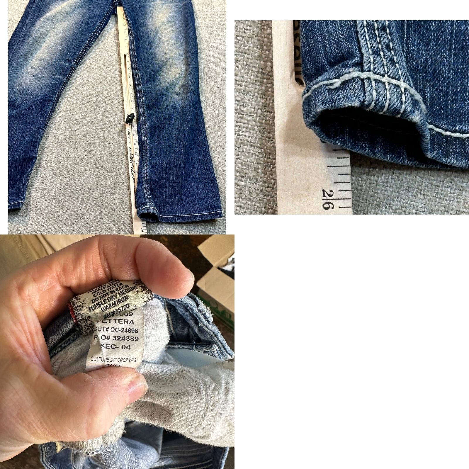Vintage BKE Denim Culture Womens Size 30 Cropped 24" Capri Blue Medium Wash Fade Jeans Size 30" / US 8 / IT 44 - 9 Thumbnail