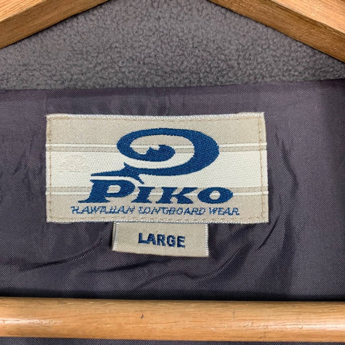 Japanese Brand 90's PIKO Hawaiian Longboard Wear Fleece Jacket #2770-C125 Size US L / EU 52-54 / 3 - 14 Thumbnail
