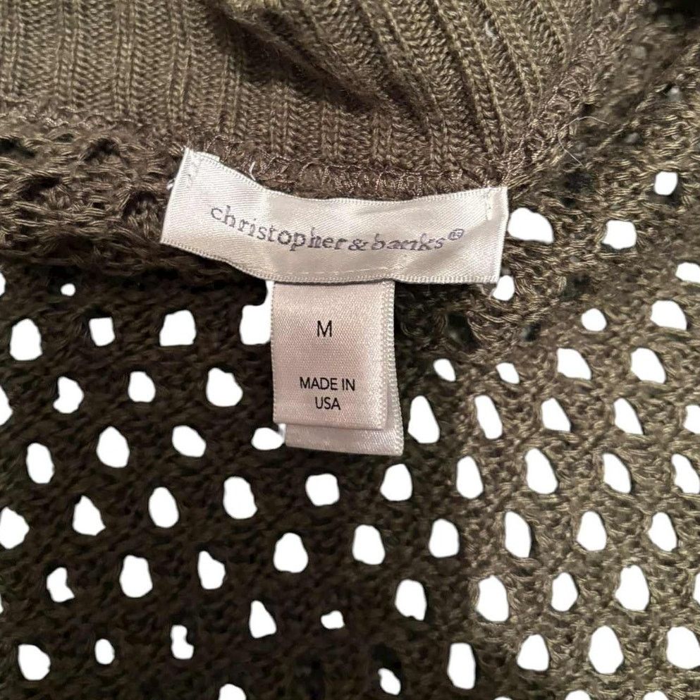 Other Y2K Christopher & Banks Knit Crochet Sweater Cardigan Medium Size M / US 6-8 / IT 42-44 - 2 Thumbnail
