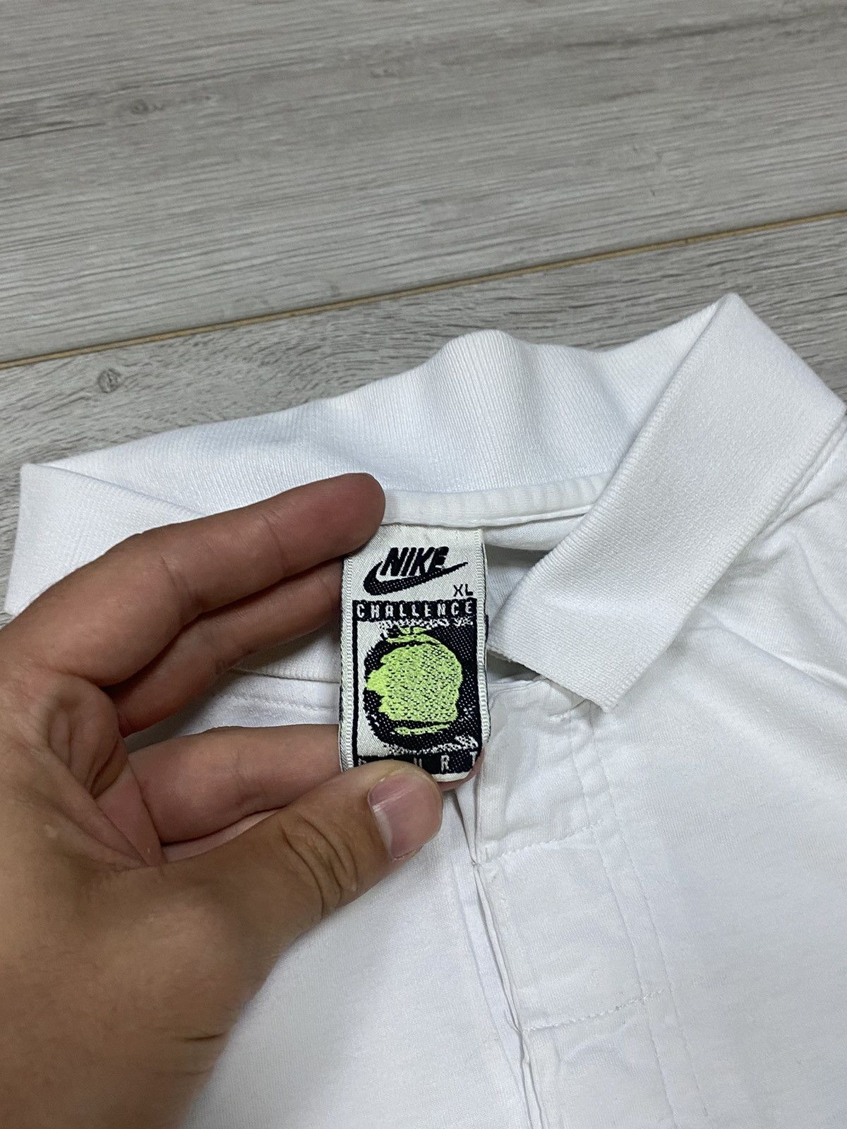 Vintage Nike Challenge Court 1990 vintage over print polo shirt Size US XL / EU 56 / 4 - 4 Thumbnail