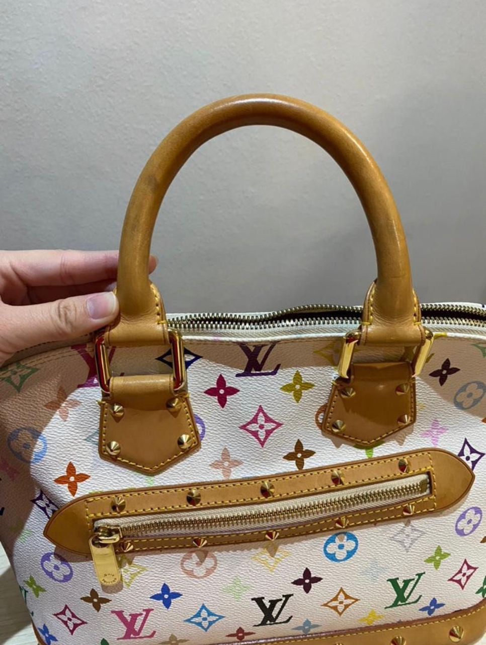 Louis Vuitton LOUIS VUITTON ALMA BAG MONOGRAM CANVAS WHITE/MULTICOLOU Size ONE SIZE - 3 Thumbnail