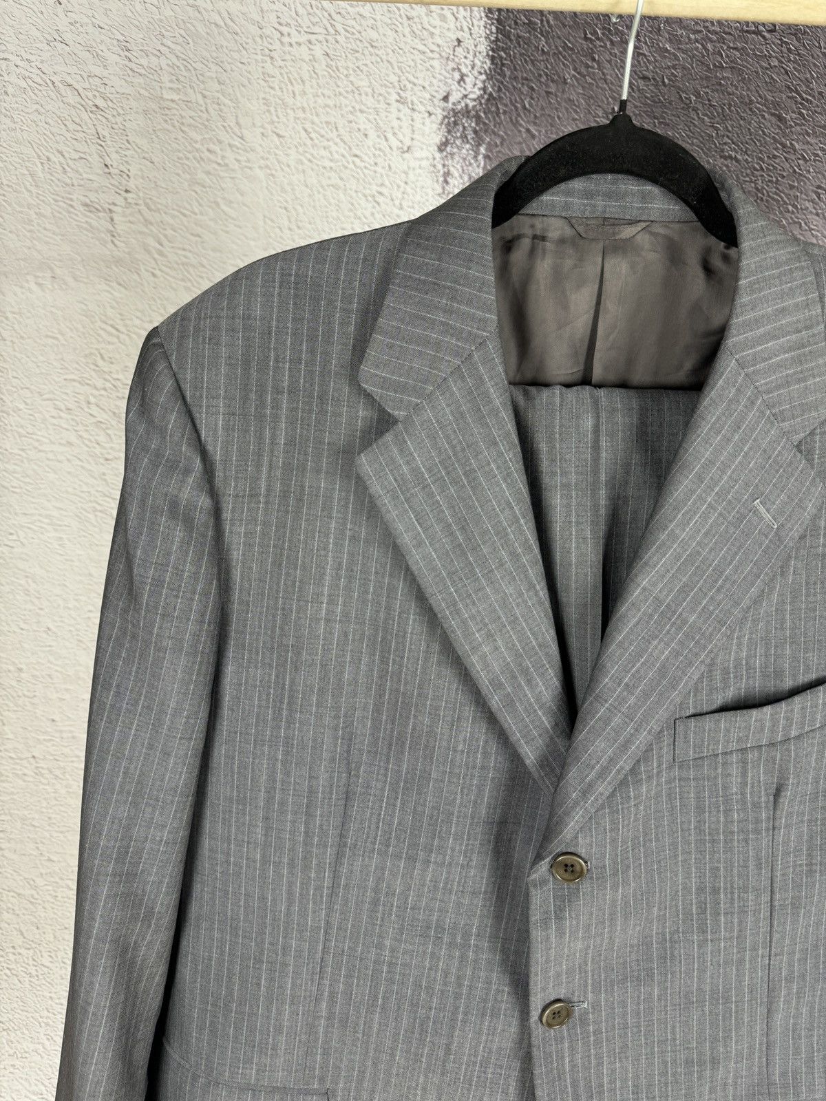 Burberry Burberry London wool silk striped grey 2 pcs suit 3 button Size 46R - 4 Thumbnail