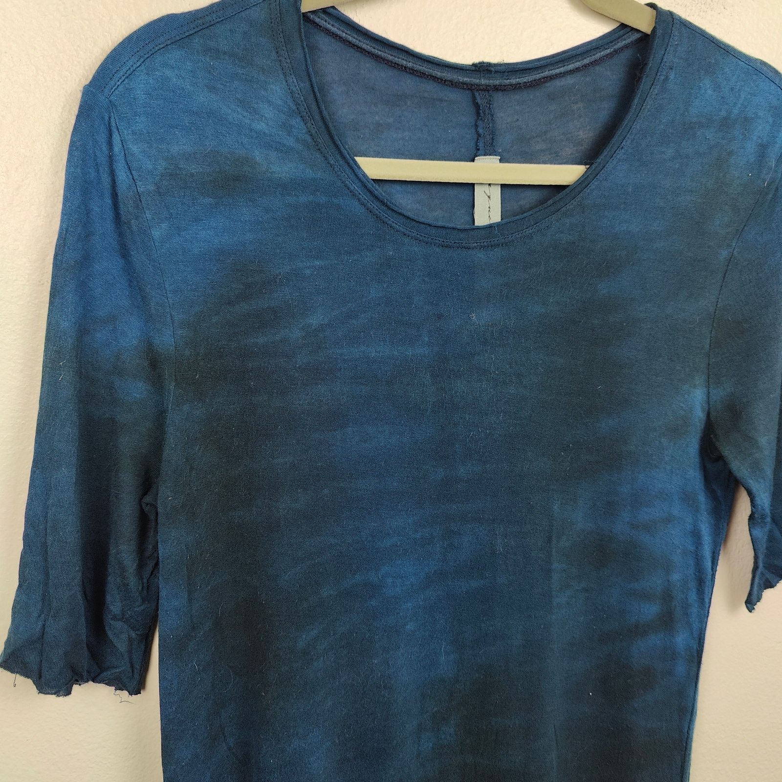 Other Raquel Allegra Tie Dye Tunic Top Womens 0 XS Blue Black Size XS / US 0-2 / IT 36-38 - 2 Thumbnail