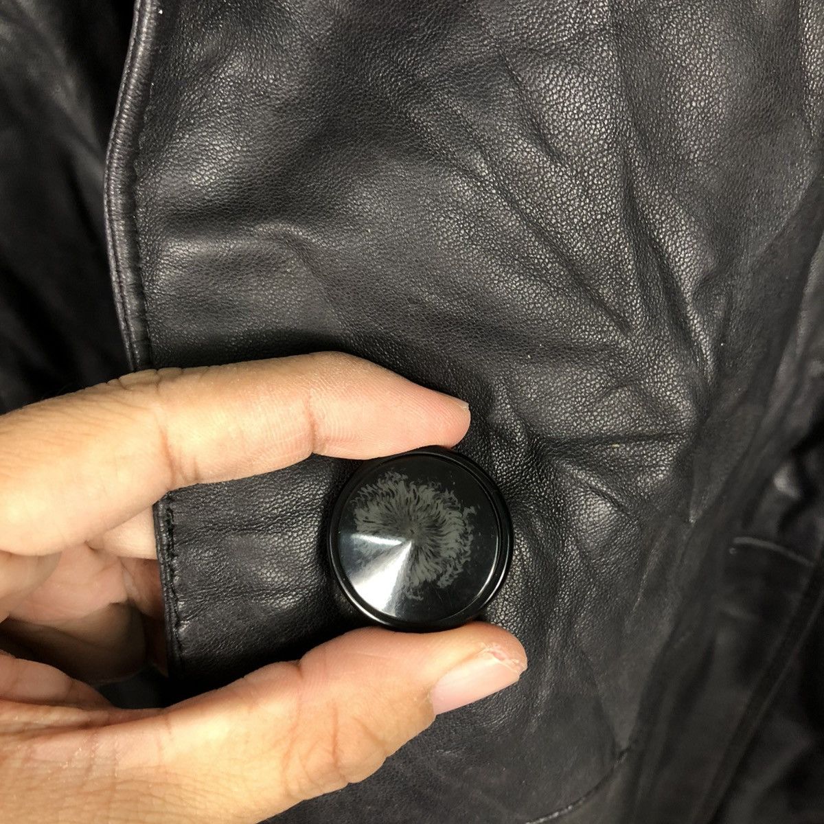 Japanese Brand 🔥VINTAGE GENUINE LEATHER JACKET DOUBLE BREAST OJATTI ITALY Size US M / EU 48-50 / 2 - 18 Thumbnail