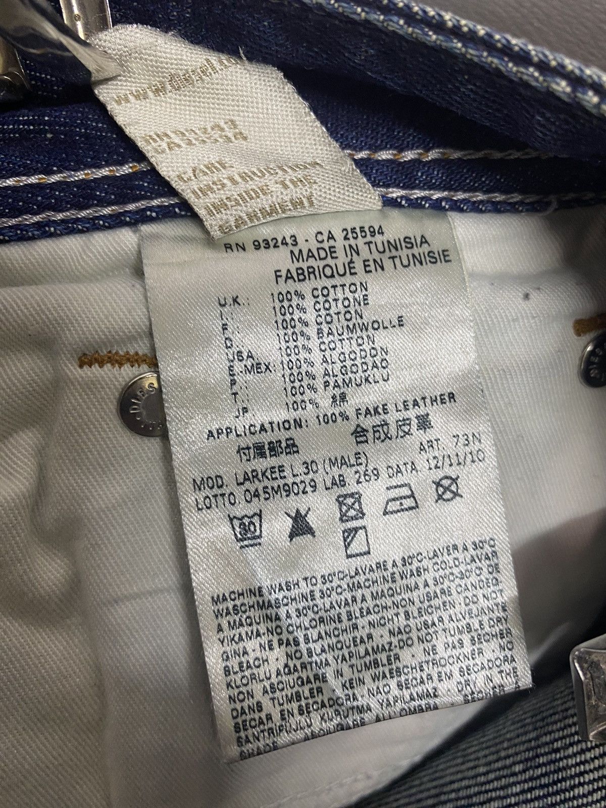 Diesel × Japanese Brand Diesel Industry 0073N Denim Distressed Jeans Size US 30 / EU 46 - 14 Thumbnail