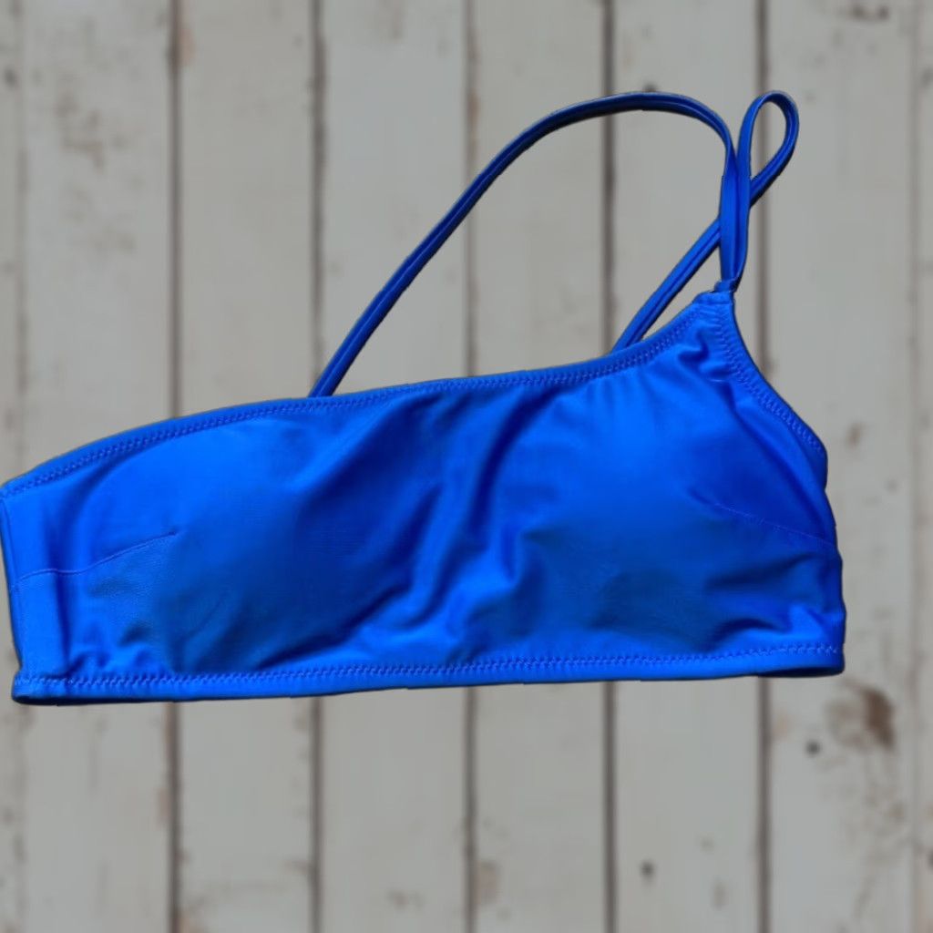 Vintage Aerie Blue One Shoulder Swim Top S Women Small Cover Up Size S / US 4 / IT 40 - 1 Thumbnail