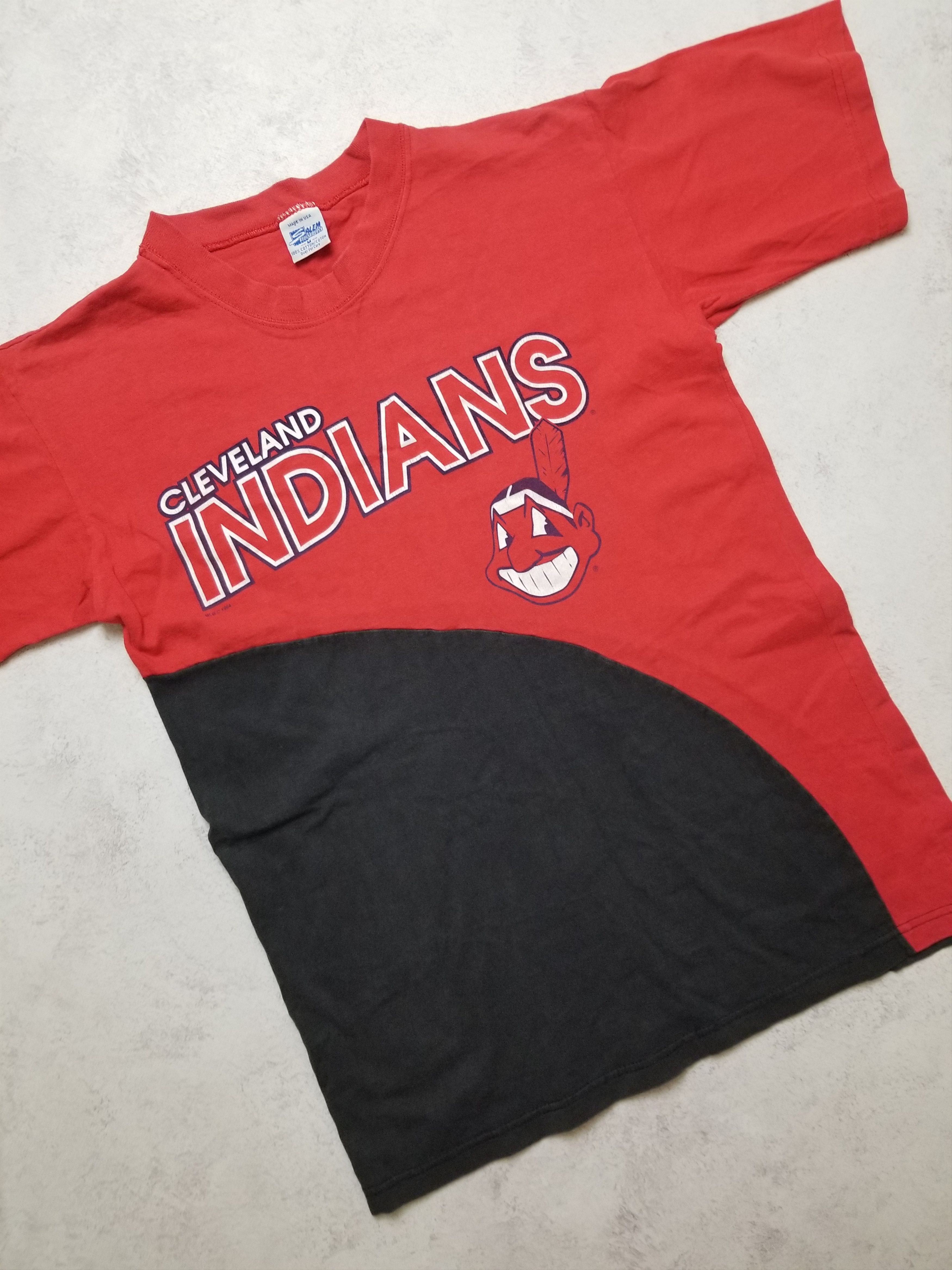 Salem Sportswear Vintage 94s SALEM SPORTWEAR CLEVELAND INDIANS MLB T-Shirt Size US M / EU 48-50 / 2 - 6 Thumbnail