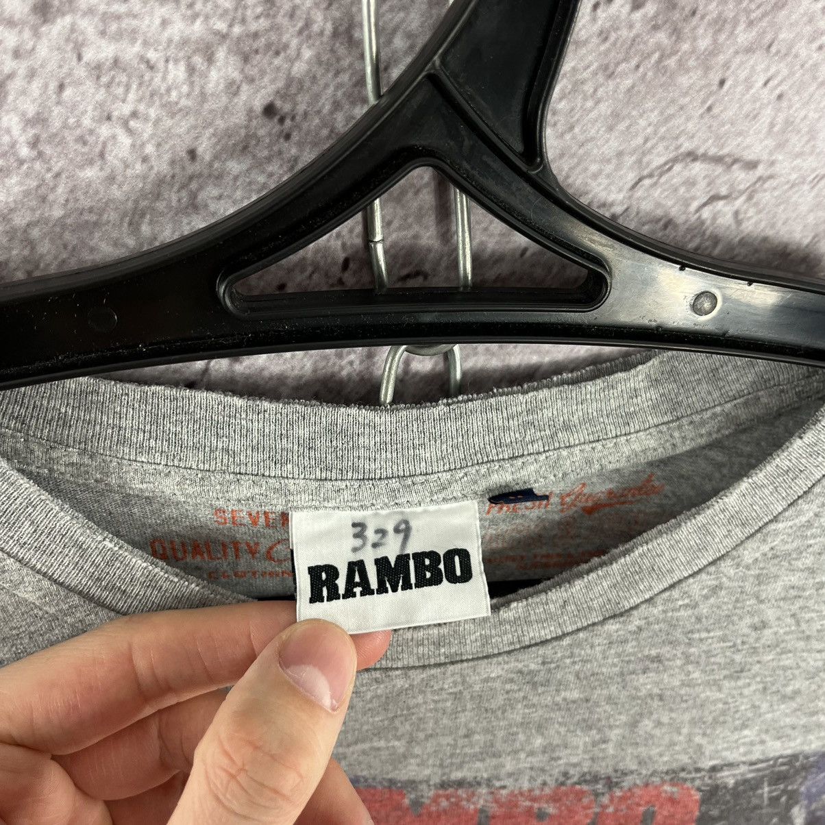 Vintage Rambo First Blood Vintage Tee Big Logo Grey Size M Size US M / EU 48-50 / 2 - 7 Thumbnail