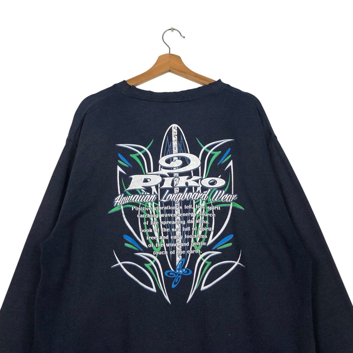 Japanese Brand 90s Piko Hawaiian Surf Crewneck — Coastal Graphic, Oversized Size US L / EU 52-54 / 3 - 10 Thumbnail