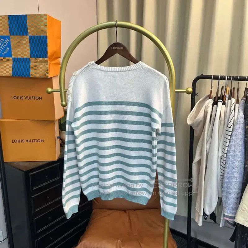 Max Mara MaxMara Striped Women's Sweater in White . Size L / US 10 / IT 46 - 2 Thumbnail