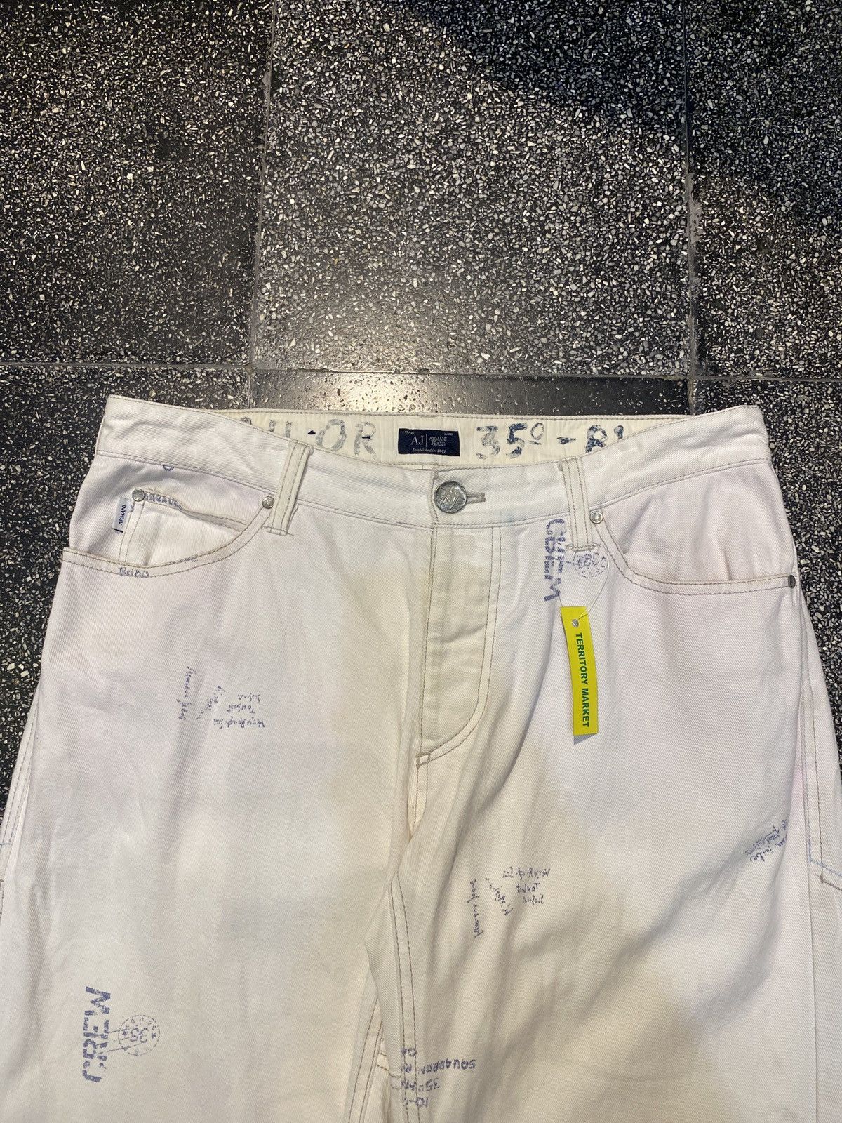 Armani Exchange Armani Exchange Denim White Pattern Crew! Size US 34 / EU 50 - 7 Thumbnail