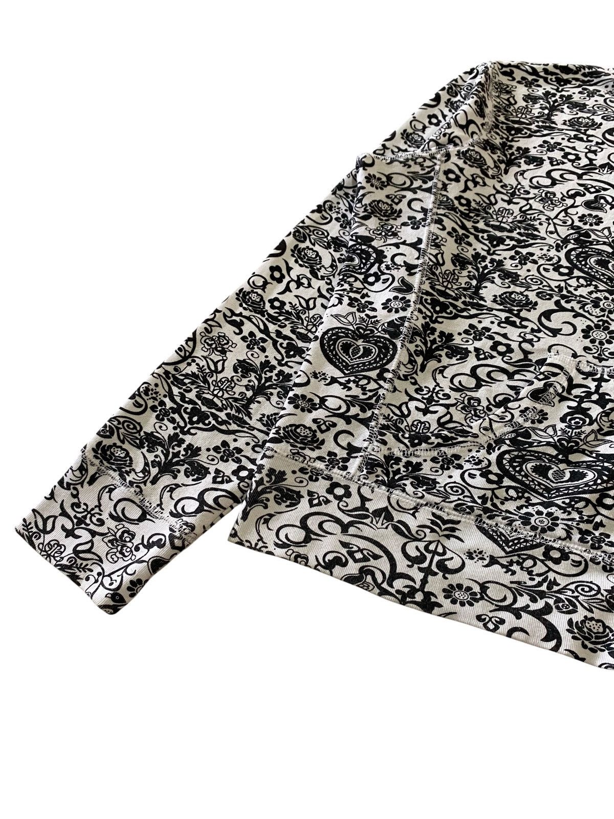 Japanese Brand Fur N.W.D Black White Paisley Full Zip Hoodie All Over Print Size L / US 10 / IT 46 - 4 Thumbnail