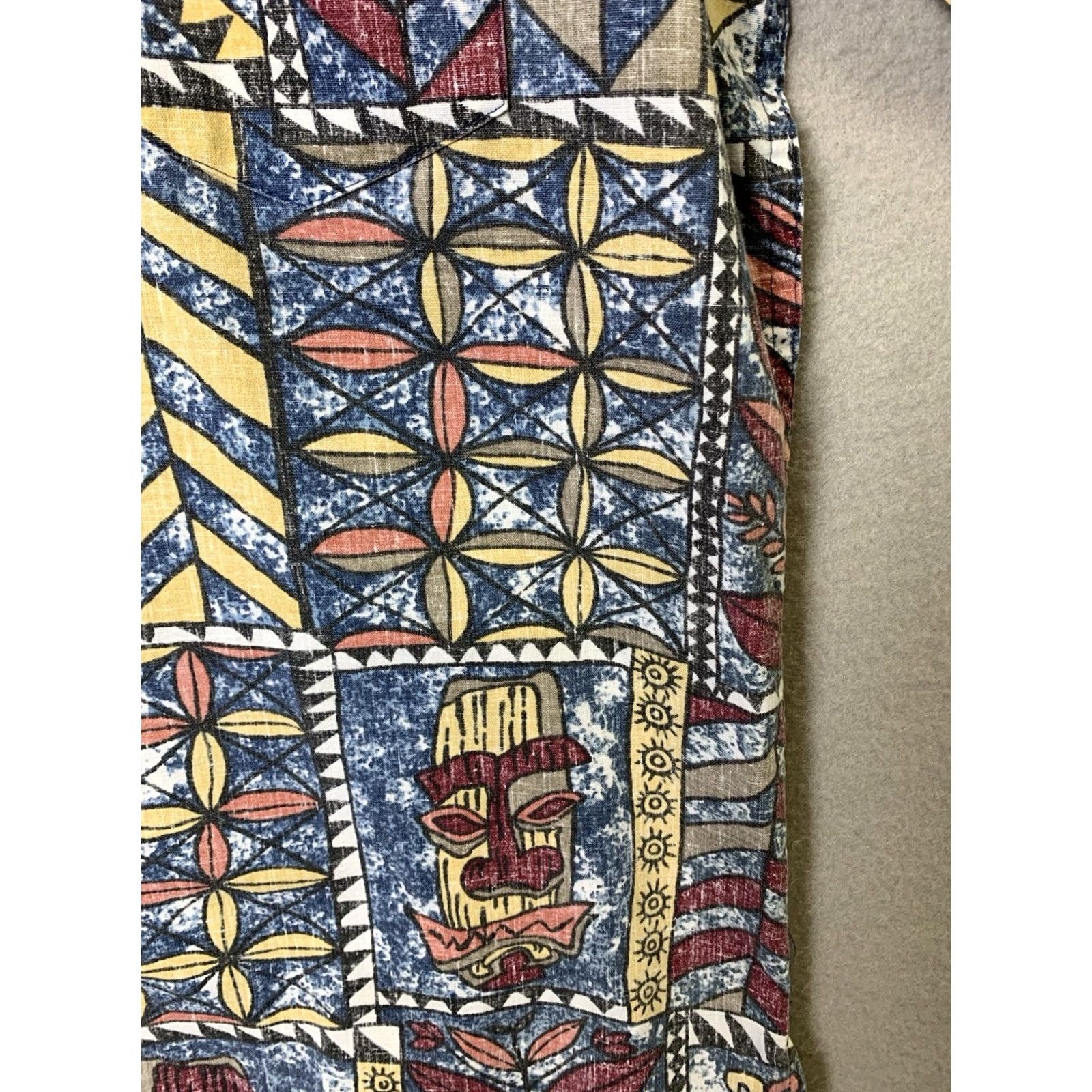Reyn Spooner Reyn Spooner Hawaiian Aloha Shirt Large Multicolor Button-Up Short Sleeve Tiki Beach Casual Mens Size US L / EU 52-54 / 3 - 6 Thumbnail