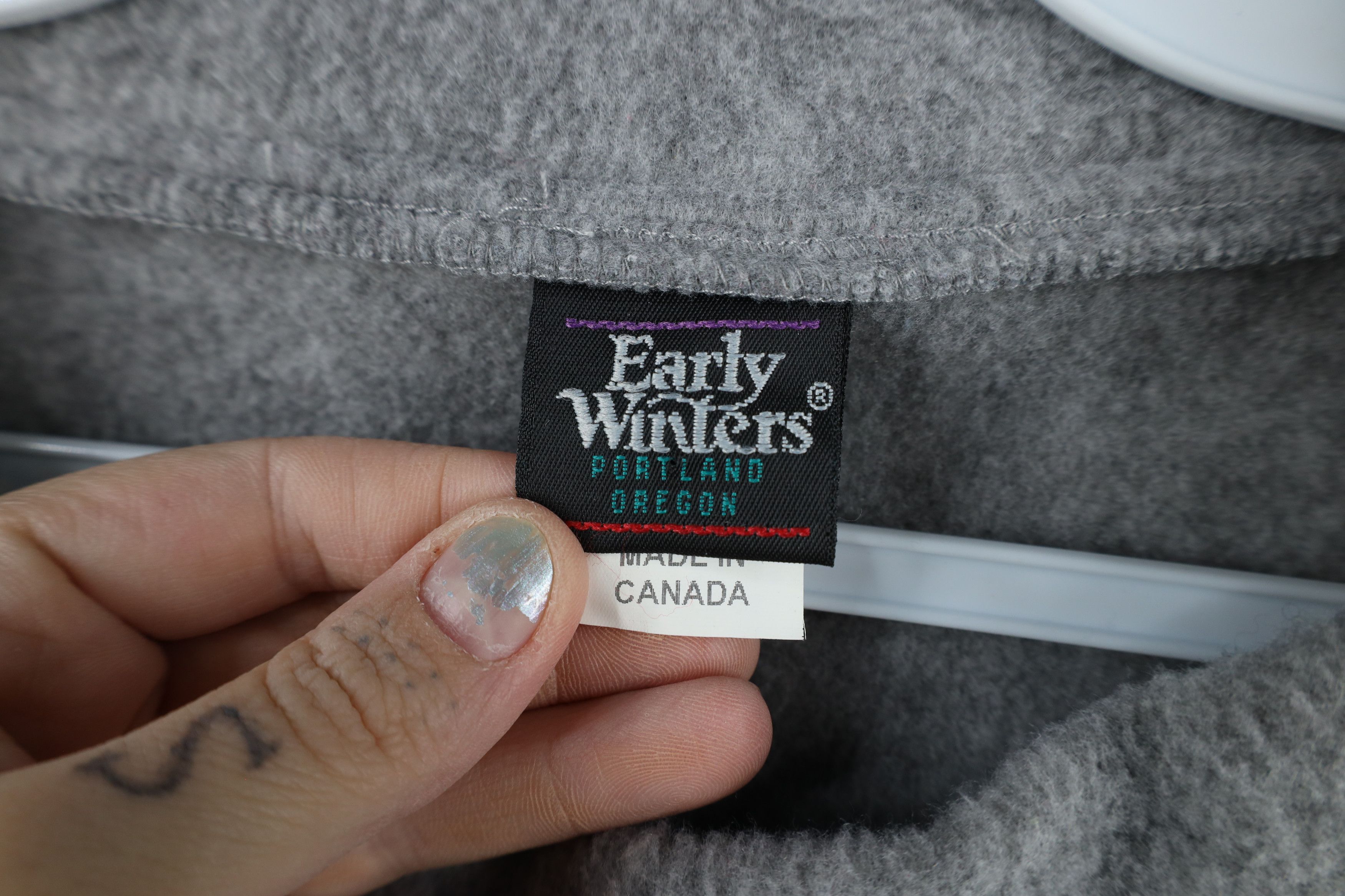 Vintage Vintage 90s Streetwear Fleece Thick Sweater Gray USA Size US XL / EU 56 / 4 - 8 Thumbnail