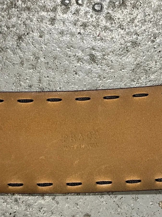 Prada 2000s Prada Premium Black Leather Belt Size ONE SIZE - 7 Thumbnail