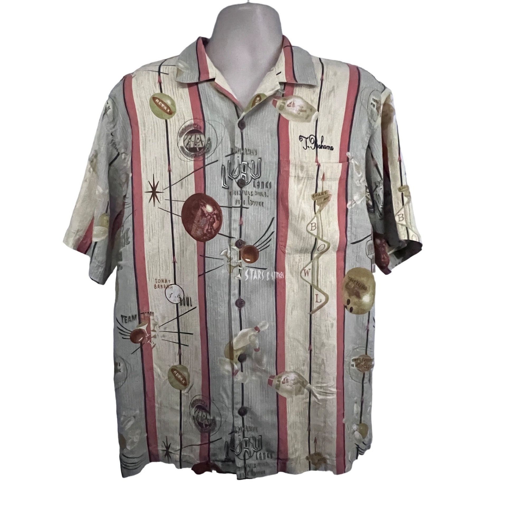 Tommy Bahama Tommy Bahama Retro Kitsche Silk Button Up Vintage Bowling Sh Size US M / EU 48-50 / 2 - 1 Thumbnail