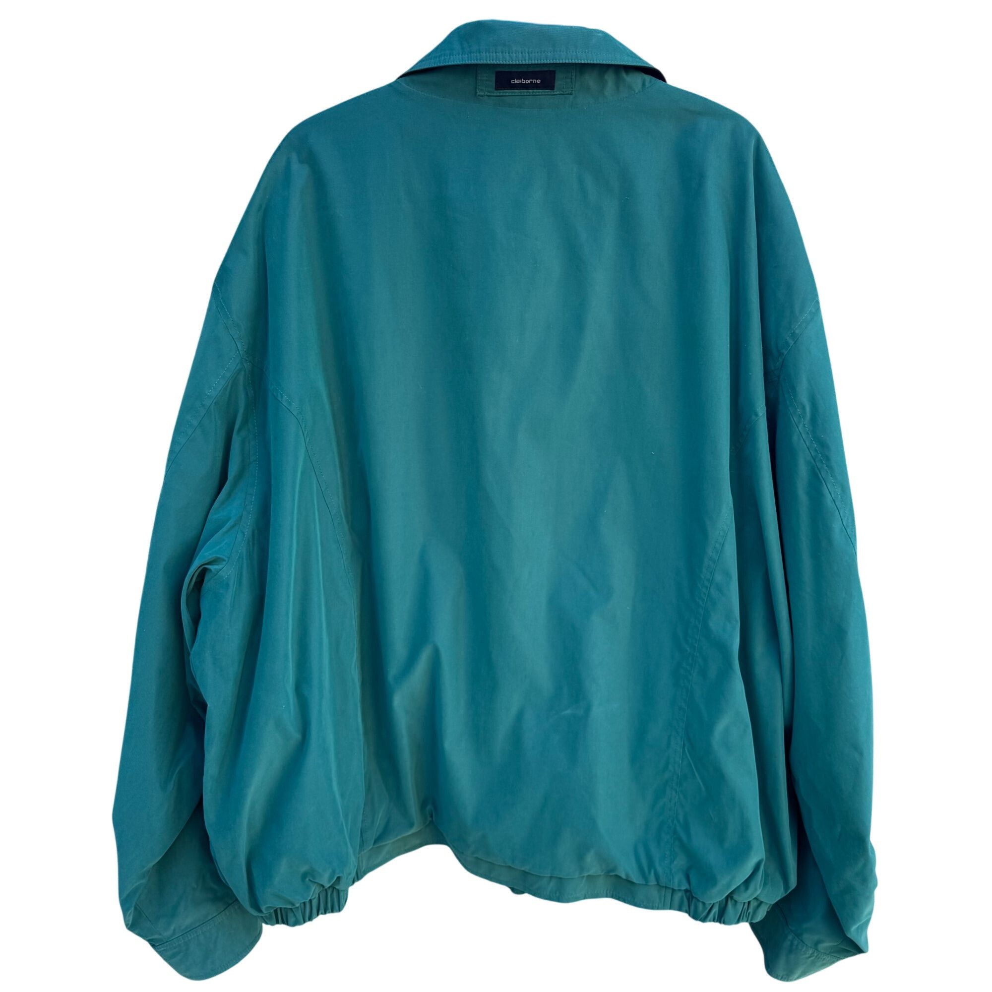 Liz Claiborne Claiborne Vintage 90s Mens 3X Teal Lightweight Microfiber Fu Size US XXL / EU 58 / 5 - 5 Thumbnail