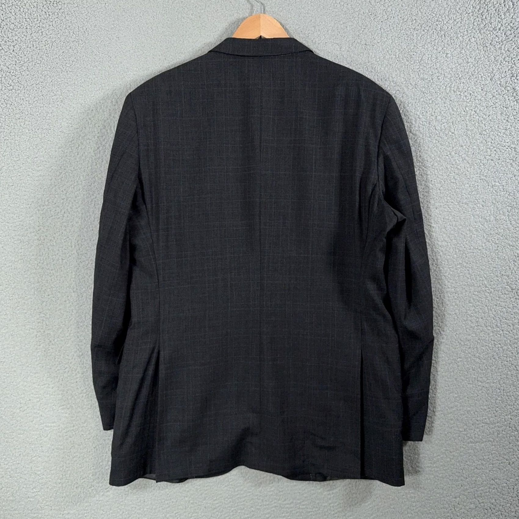 Peter Millar Peter Millar Wool Blazer 44T Long Gray Blue Plaid Suit Jacket Canada Sport Coat Mens Size 44R - 3 Thumbnail
