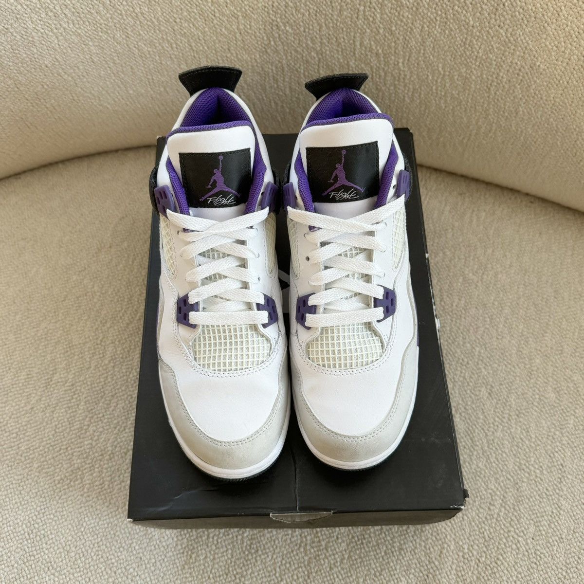 Jordan Brand Air Jordan 4 Retro GS 'Ultraviolet' Size US 7.5 / IT 37.5 - 2 Thumbnail