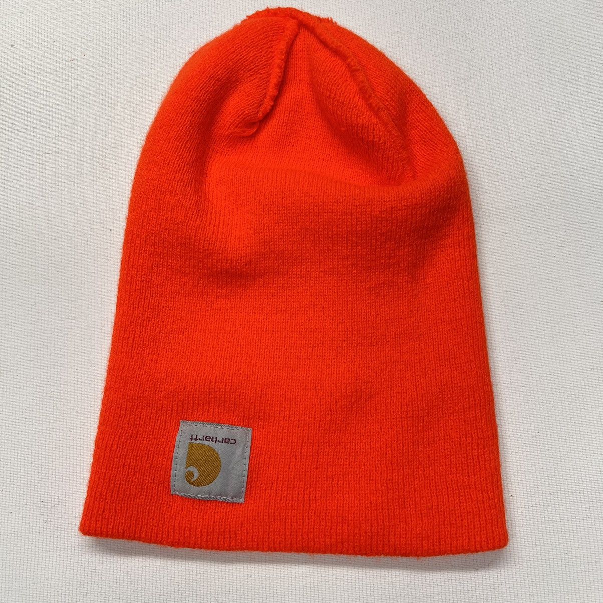 Carhartt Carhartt Beanie Bright Orange Hunting Outdoors Logo Acrylic Size ONE SIZE - 8 Thumbnail