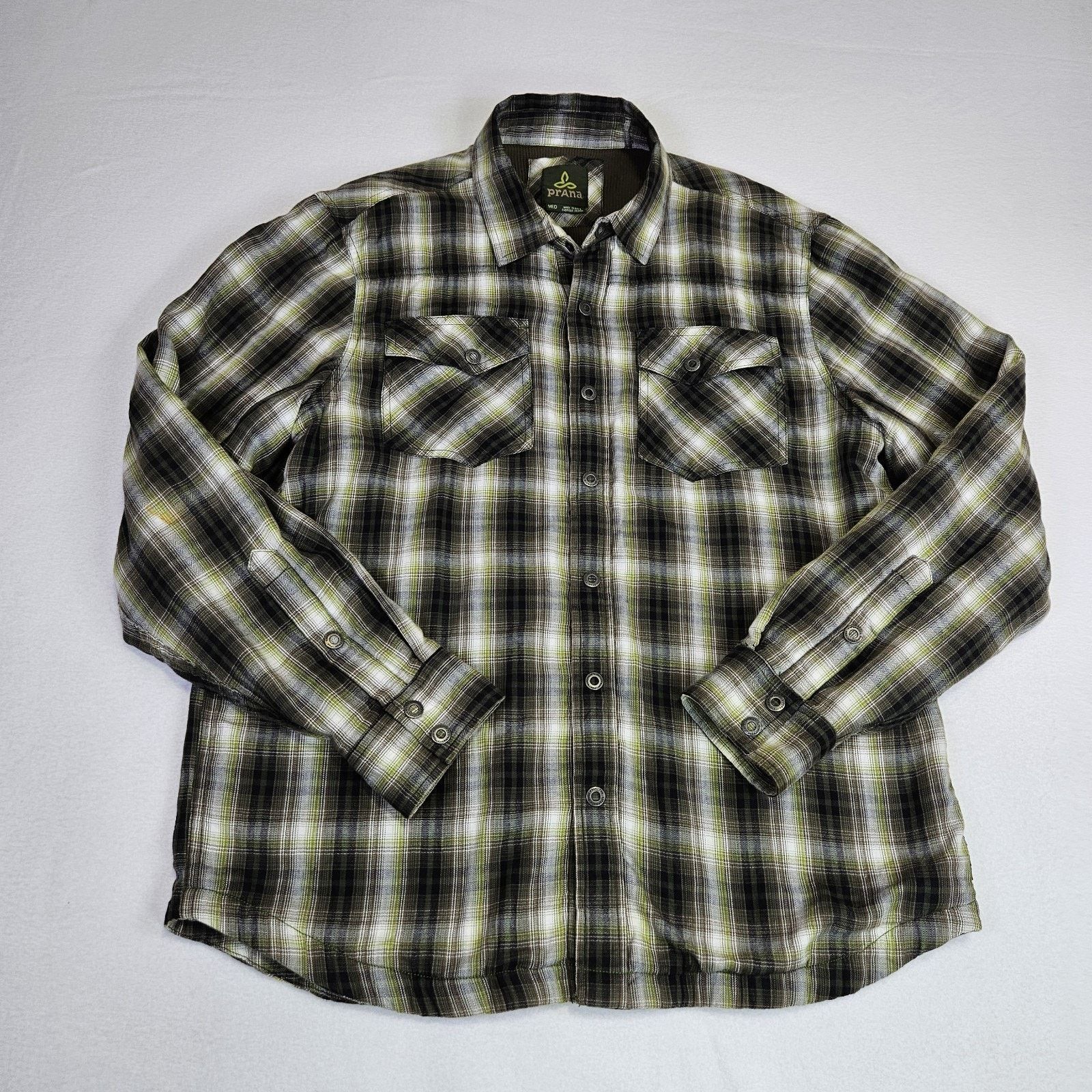 Prana PRANA Asylum Plaid Snap Flannel Shacket Thermal Lined Size US M / EU 48-50 / 2 - 2 Thumbnail