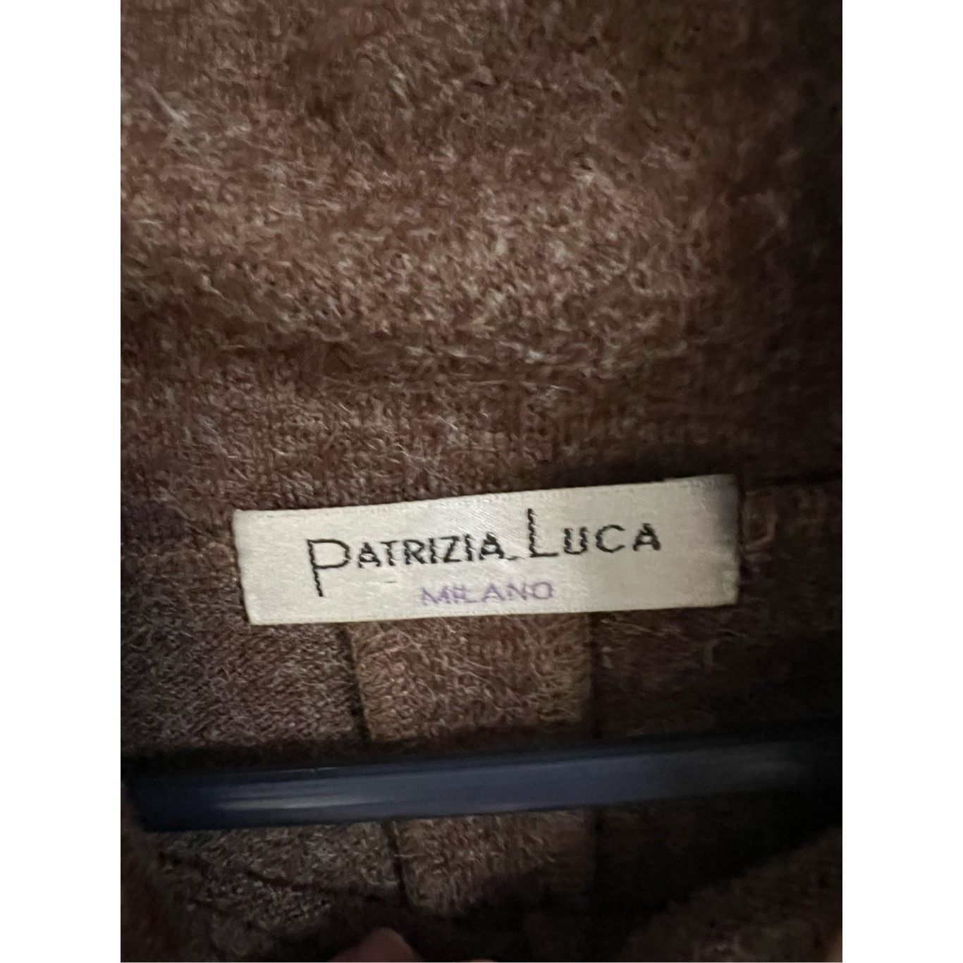 Other Patrizia Luca Women’s Poncho Sweater cover Button side brown high low Size L / US 10 / IT 46 - 4 Thumbnail
